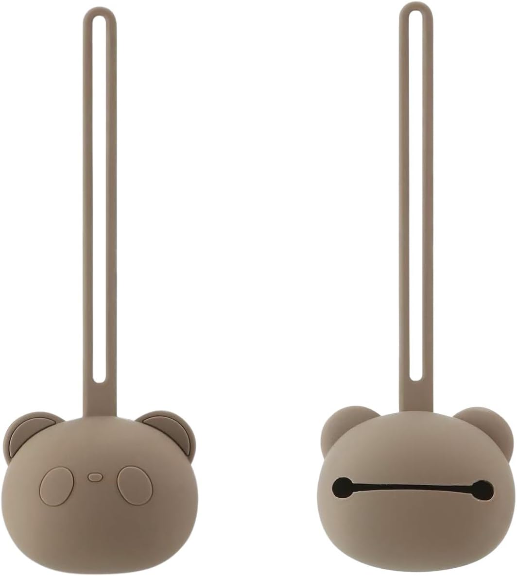 Thumbnail 6 de PandaEar siliconen fopspeenhouders met berenkopmotief, set van 2