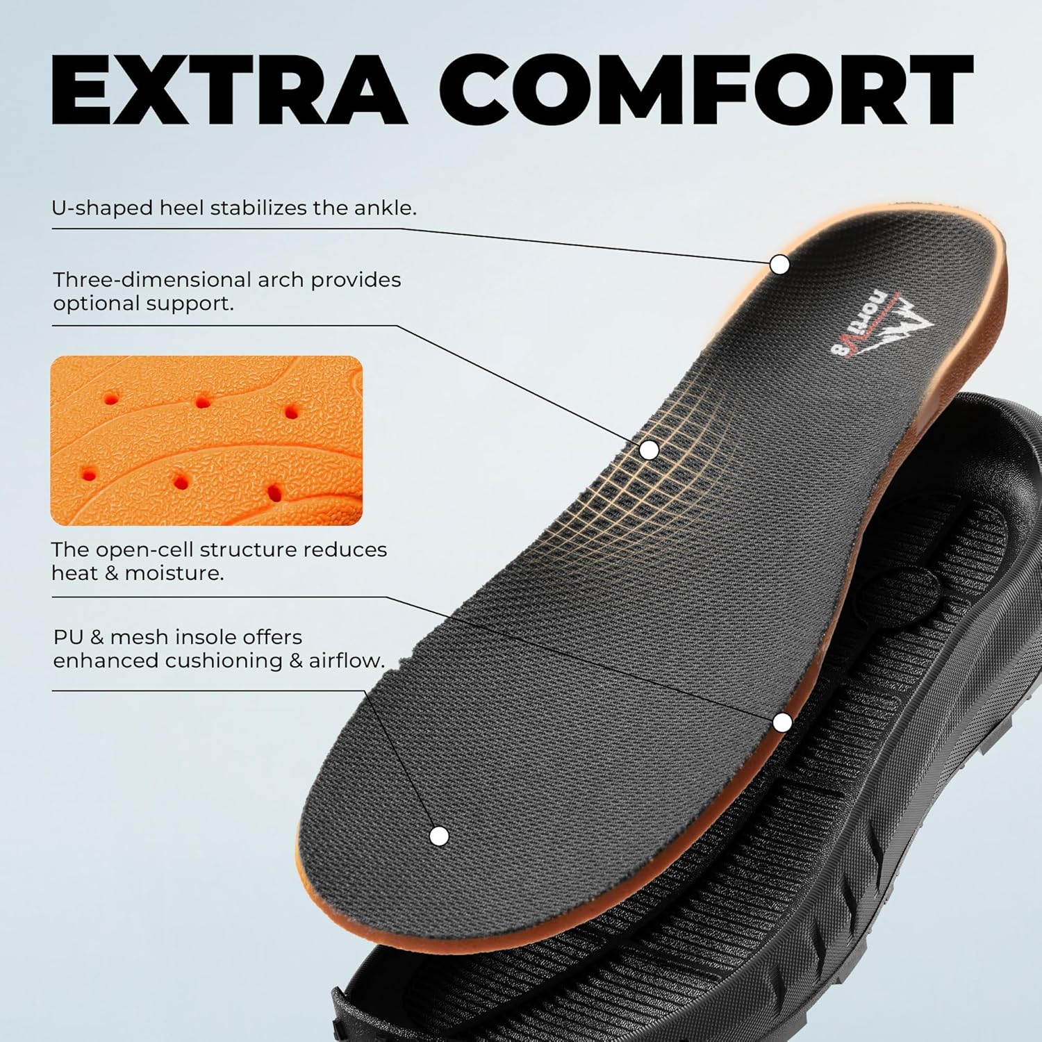 Thumbnail 4 de NORTIV 8 Men's Tactical Hiking Boots with Inside Zip and Cushioned Sole