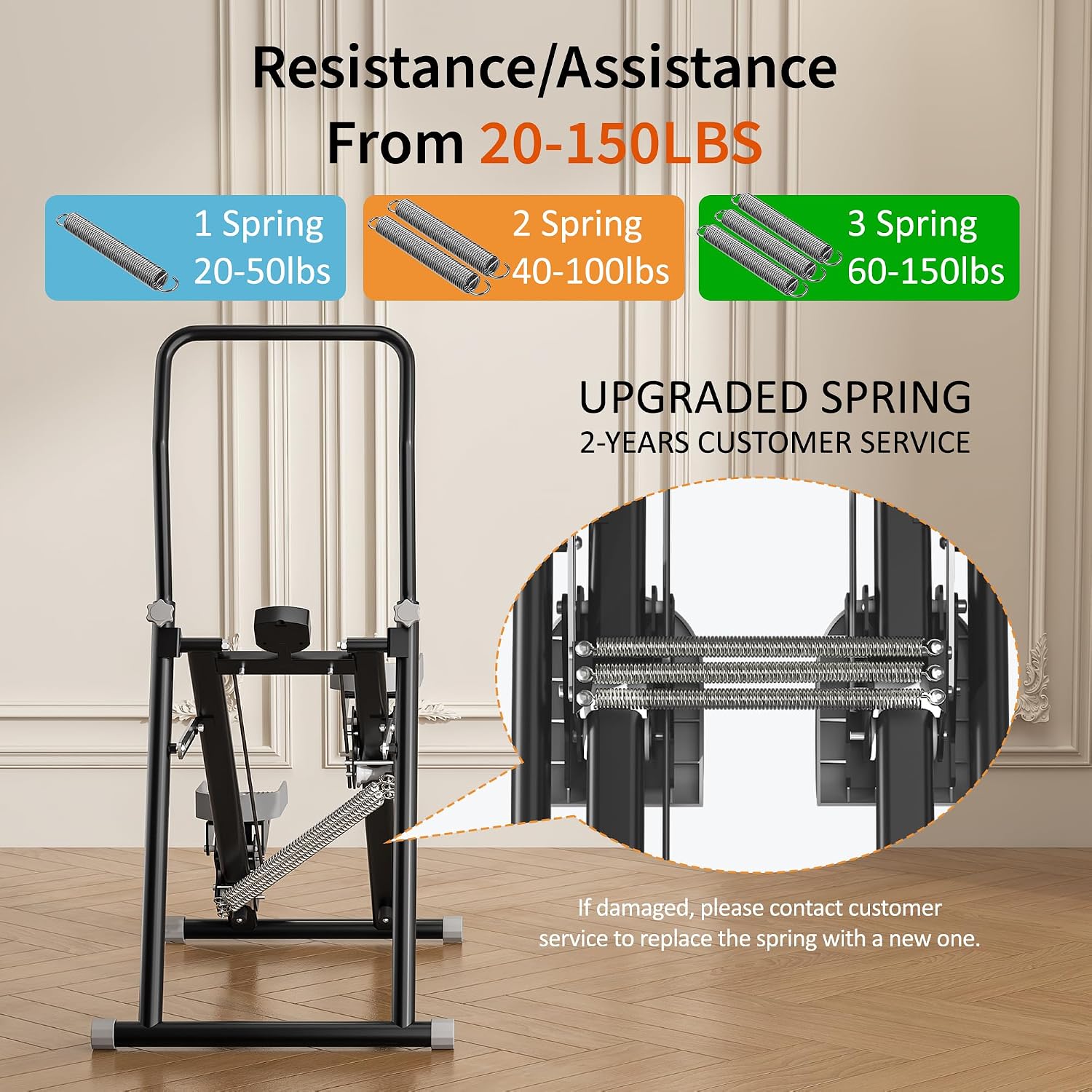 Detalle 2 de MOMODA Md-st100 Folding Vertical Climber Stair Stepper with Adjustable Resistance