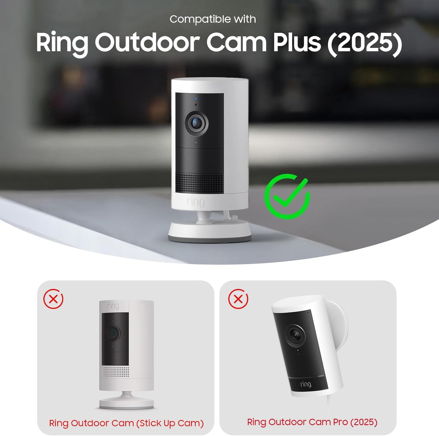 Thumbnail 1 de Fintie Silikonhülle für Ring Outdoor Cam Plus (Version 2025) – wetterfester Schutz (weiß)