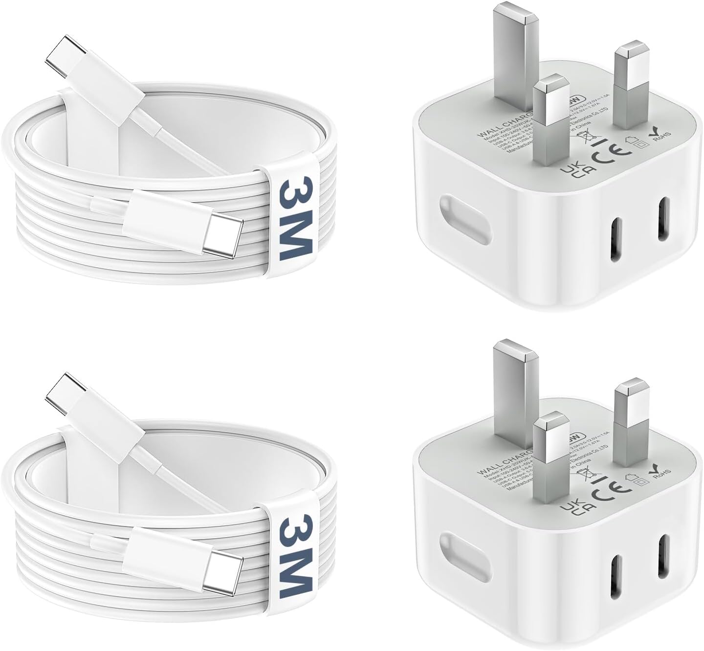 Detalle de DiHines USB C 20W Charger 2 Pack