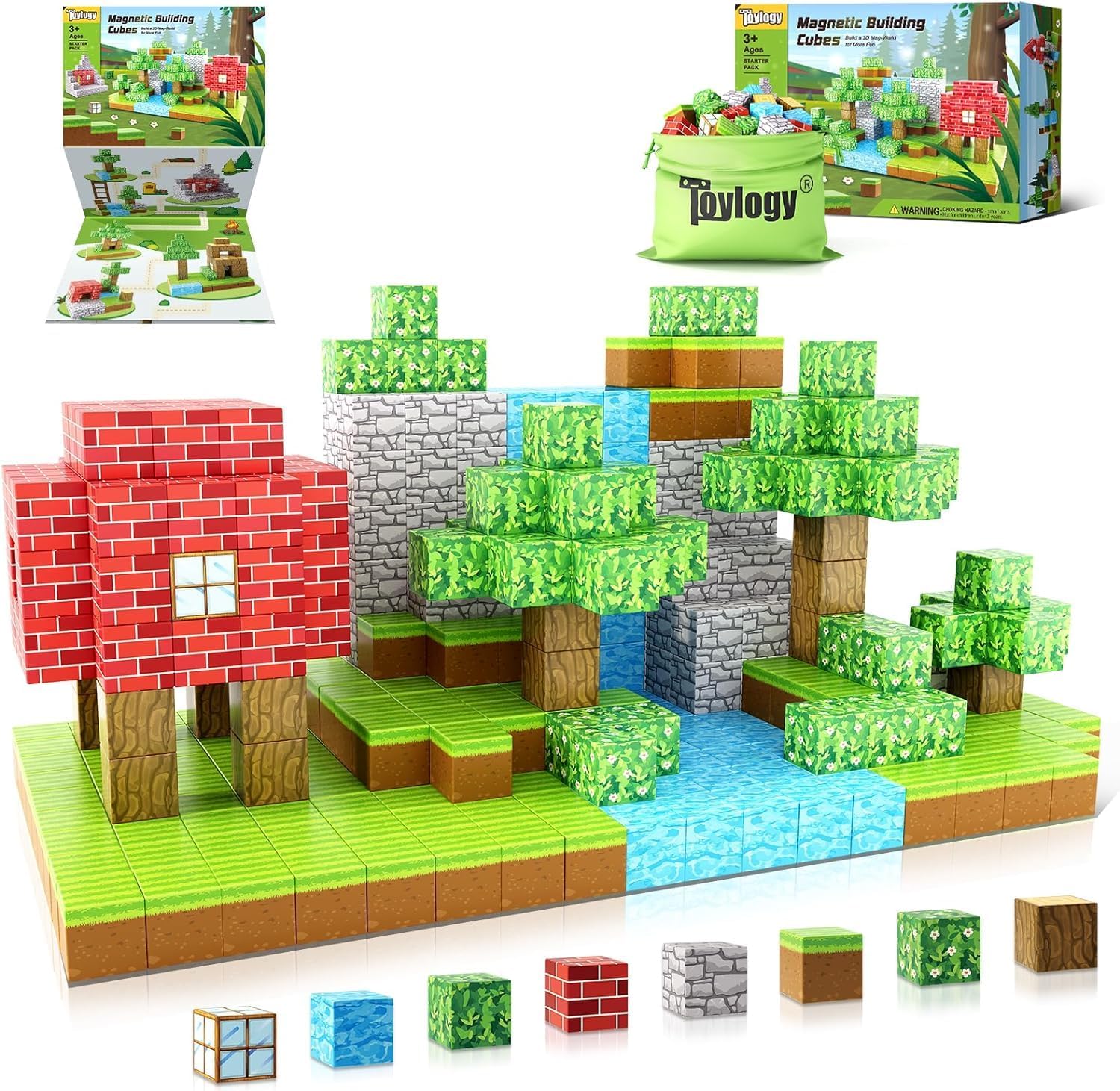 Thumbnail 6 de Build Mine Magnet World 100PCS magnetic blocks set 🧩