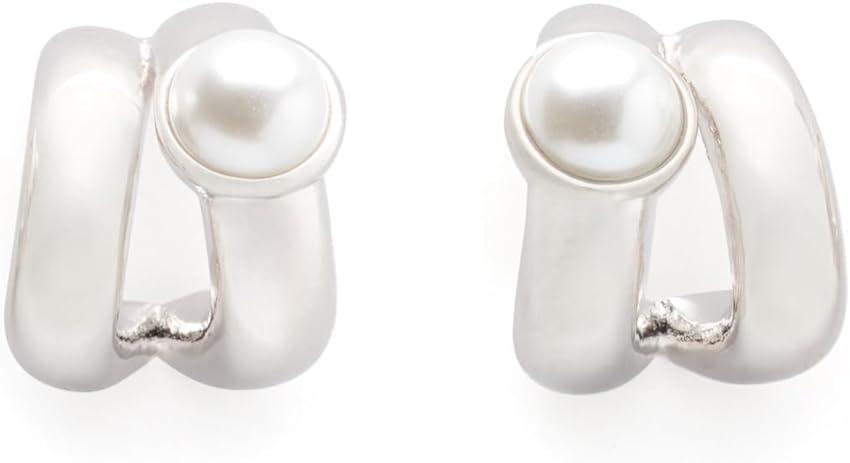 Detalle de Kate Spade New York Aros dobles KEEP SPARKLING redondos plateado
