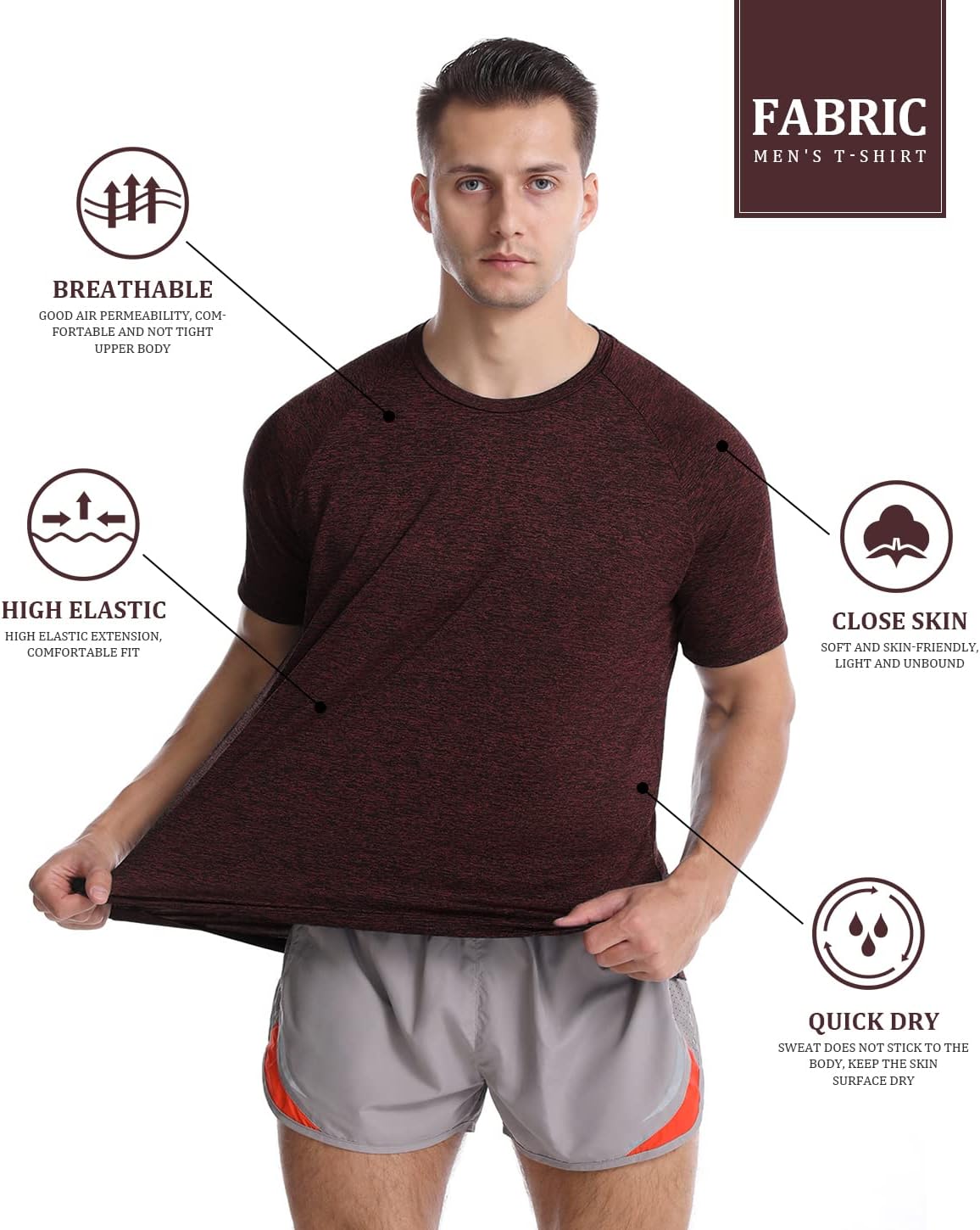 Thumbnail 2 de Star Vibe 3er Pack Sportshirt Set Herren – atmungsaktive Funktions-T-Shirts kurzarm