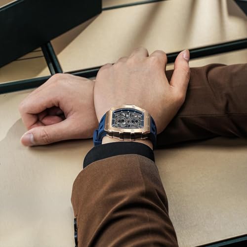 Detalle de Tsar Bomba Men’s Watch: 50M Waterproof Tonneau with Sapphire Glass and Chronograph