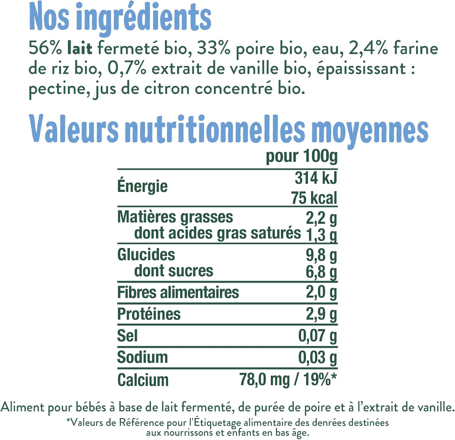 Detalle de GOOD GOÛT Brassé Poire Vanille — Dessert Bébé bio dès 6 mois, format nomade 10x90g