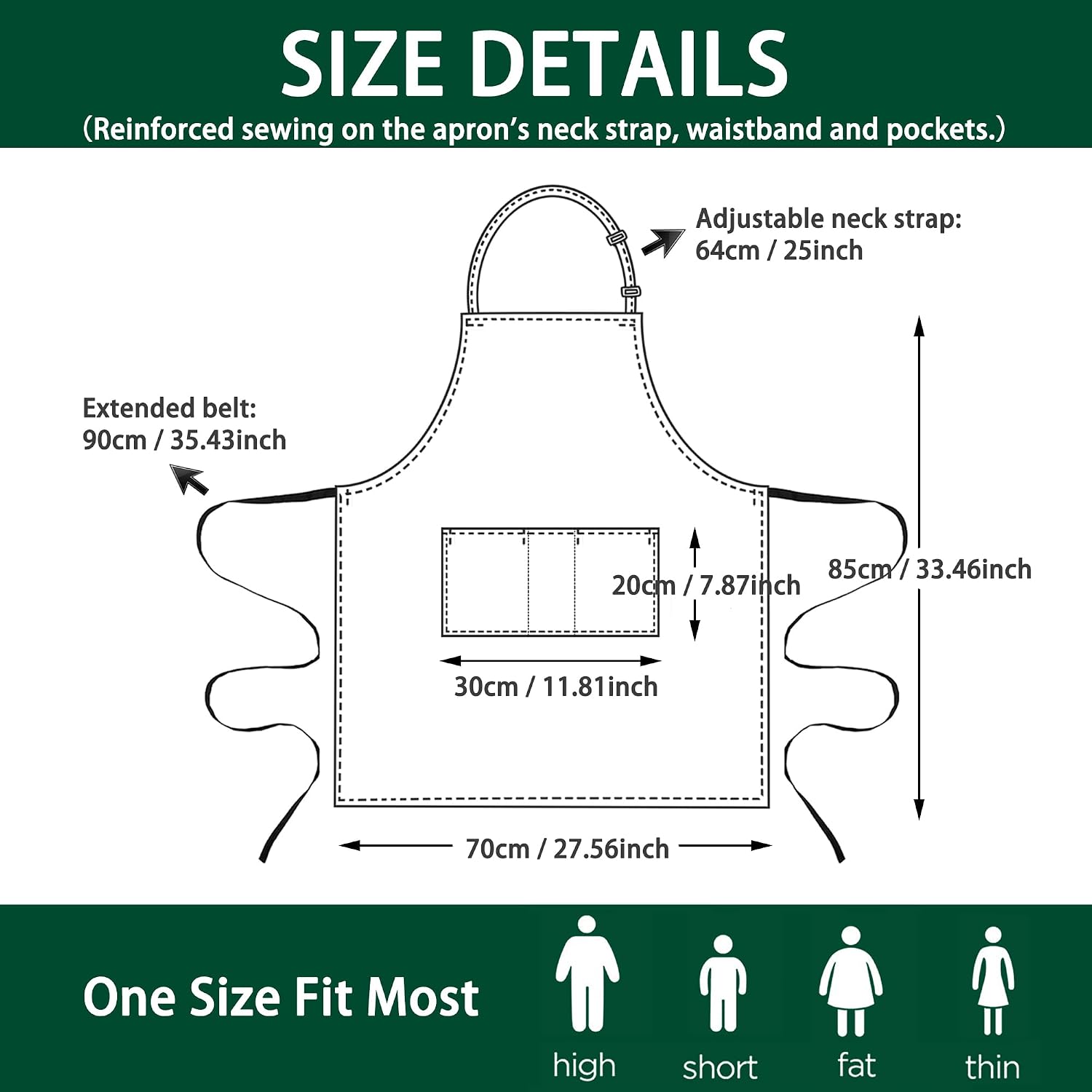 Detalle 2 de umboom 3 Pack chef apron XL 🧑