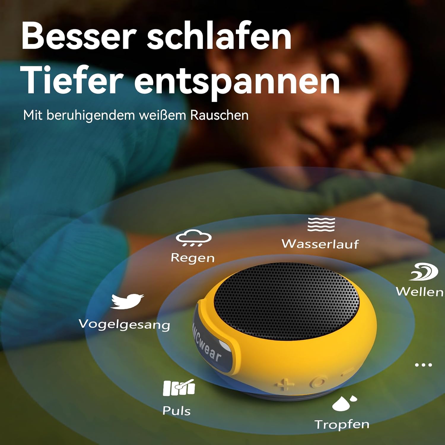 Detalle de ANCwear Tragbarer Bluetooth 5.3 Mini-Lautsprecher mit Mikrofon – Neuartige Wearable-Lösung für Sport und Alltag