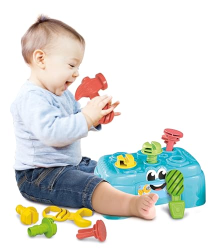 Detalle de Clementoni Banchetto Svita Avvita – Set attrezzi portatile per bambini 10-36 mesi (17042)