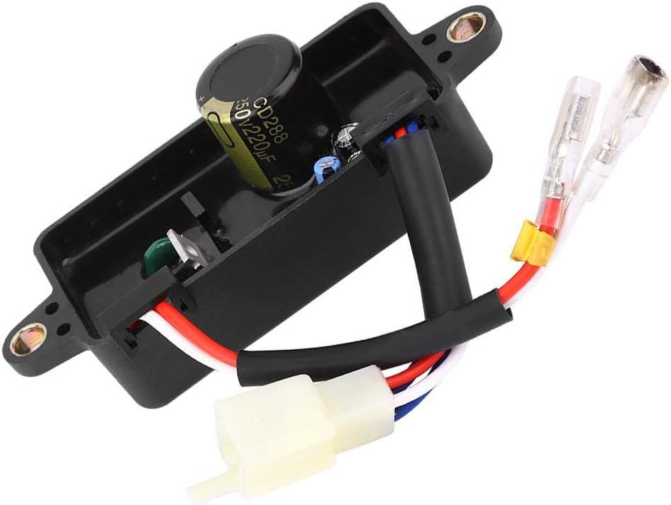 Thumbnail 6 de Regolatore Automatico di Tensione AVR 250V, 220μF per Generatore Elettrico a Benzina Monofase 1–3 kW (Nero)