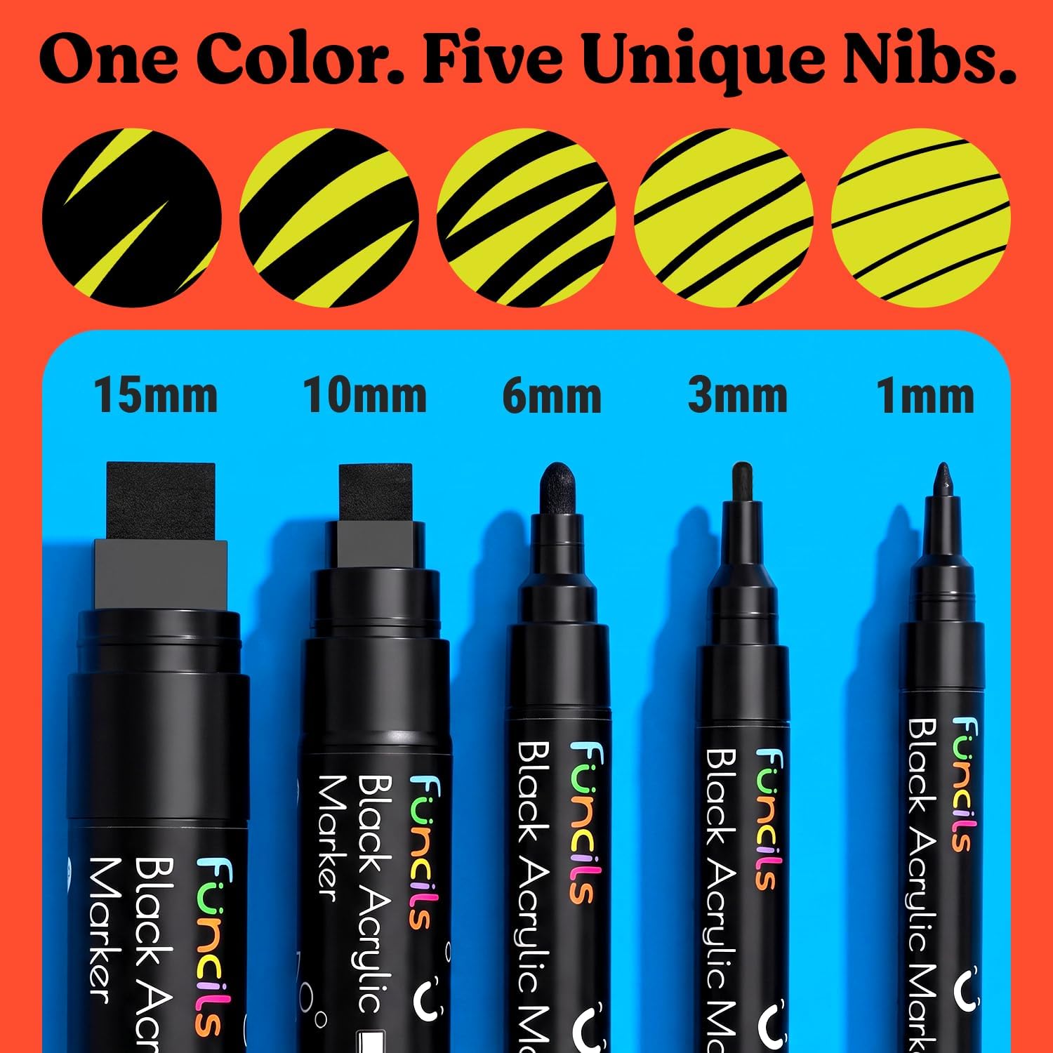 Detalle 2 de Funcils Acrylic Paint Marker Pens 1 mm