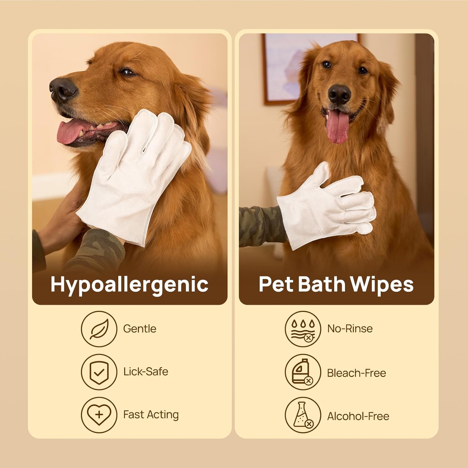 Thumbnail 6 de HICC PET Grooming & Moisturising Glove Wipes for Dogs & Cats