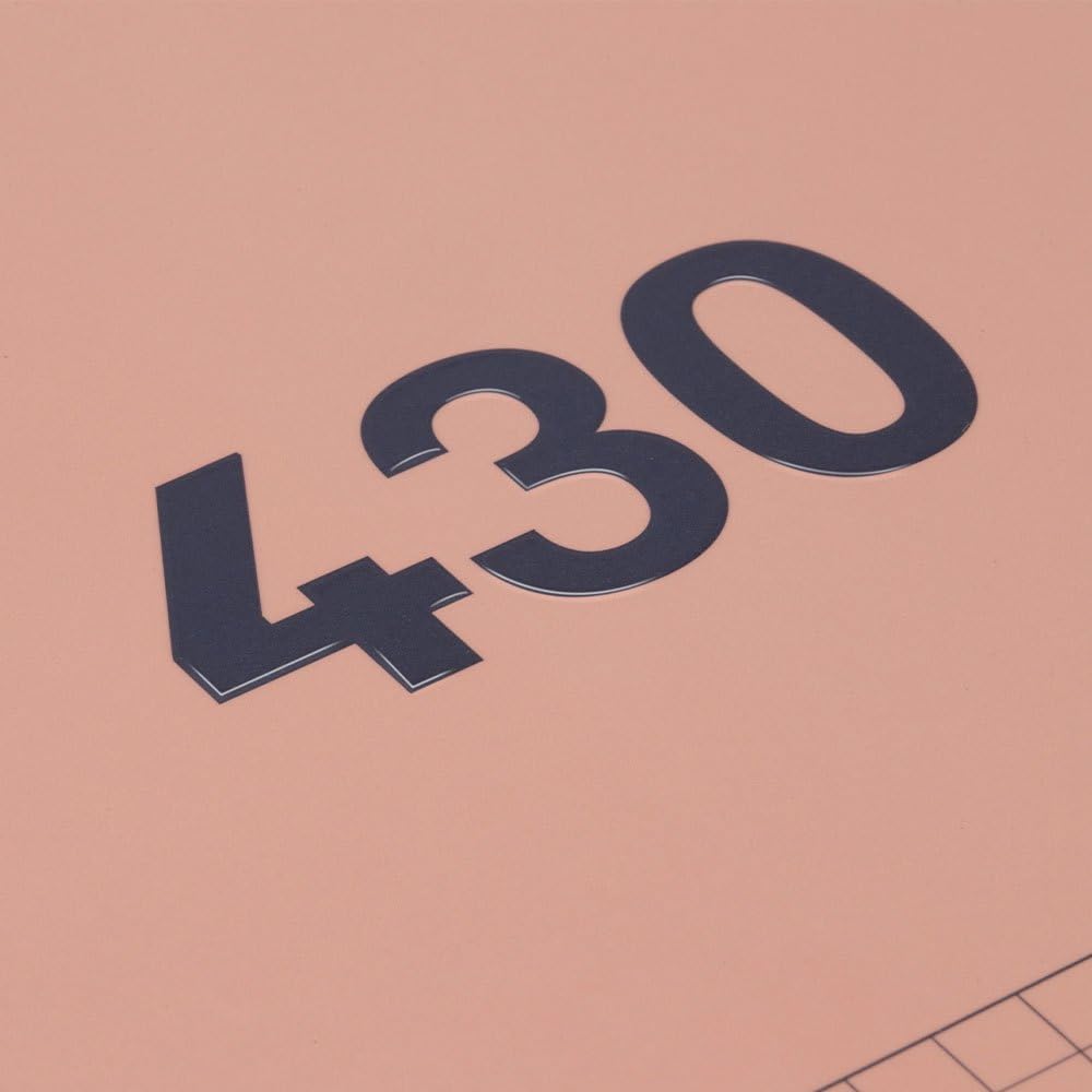 Detalle 2 de MILAN Cahier A4 à couverture rigide quadrillé 5x5 mm – 120 feuilles rose (collection Goma 430)