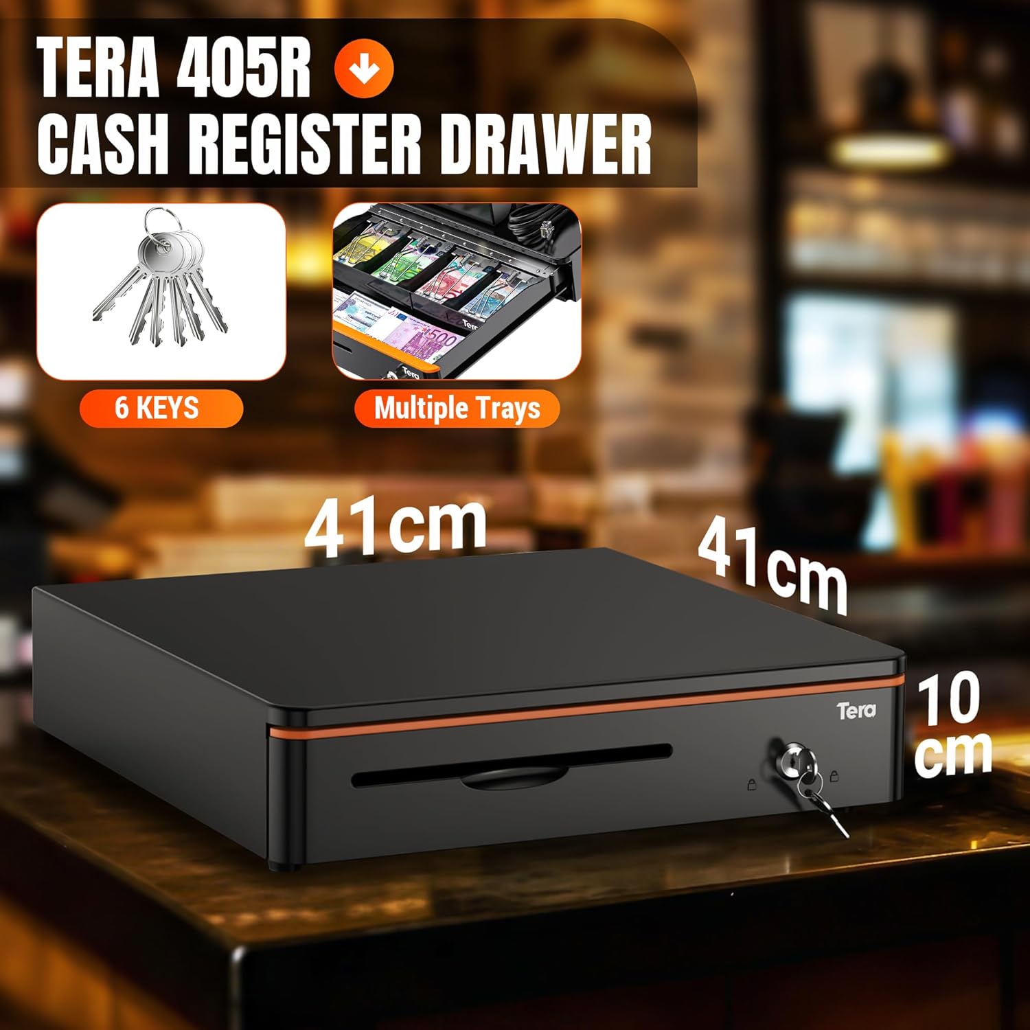 Thumbnail 1 de Tera 405R-BK tiroir-caisse 41 x 41 cm 🧾