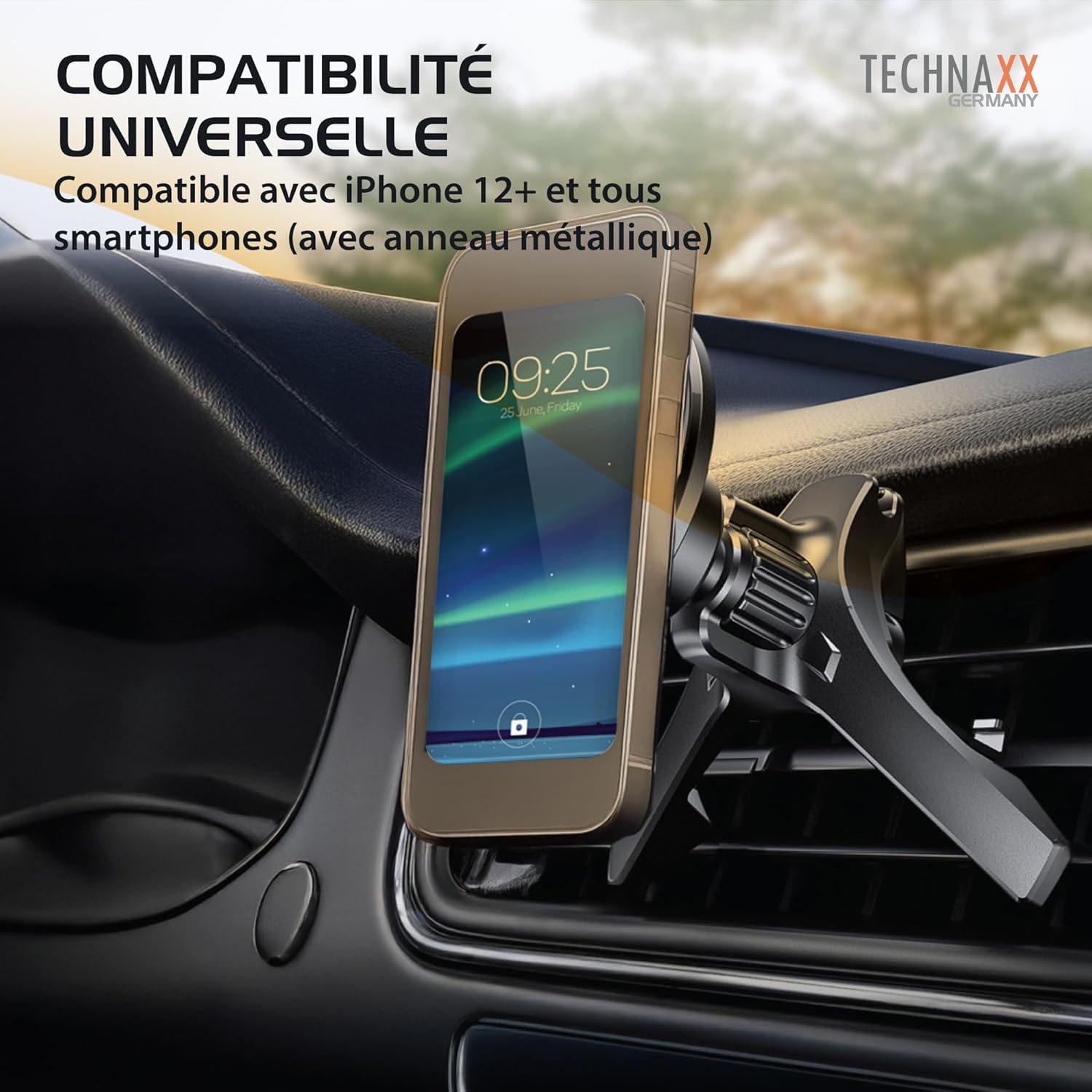 Thumbnail 2 de Technaxx TX-304 Support magnétique voiture 360°