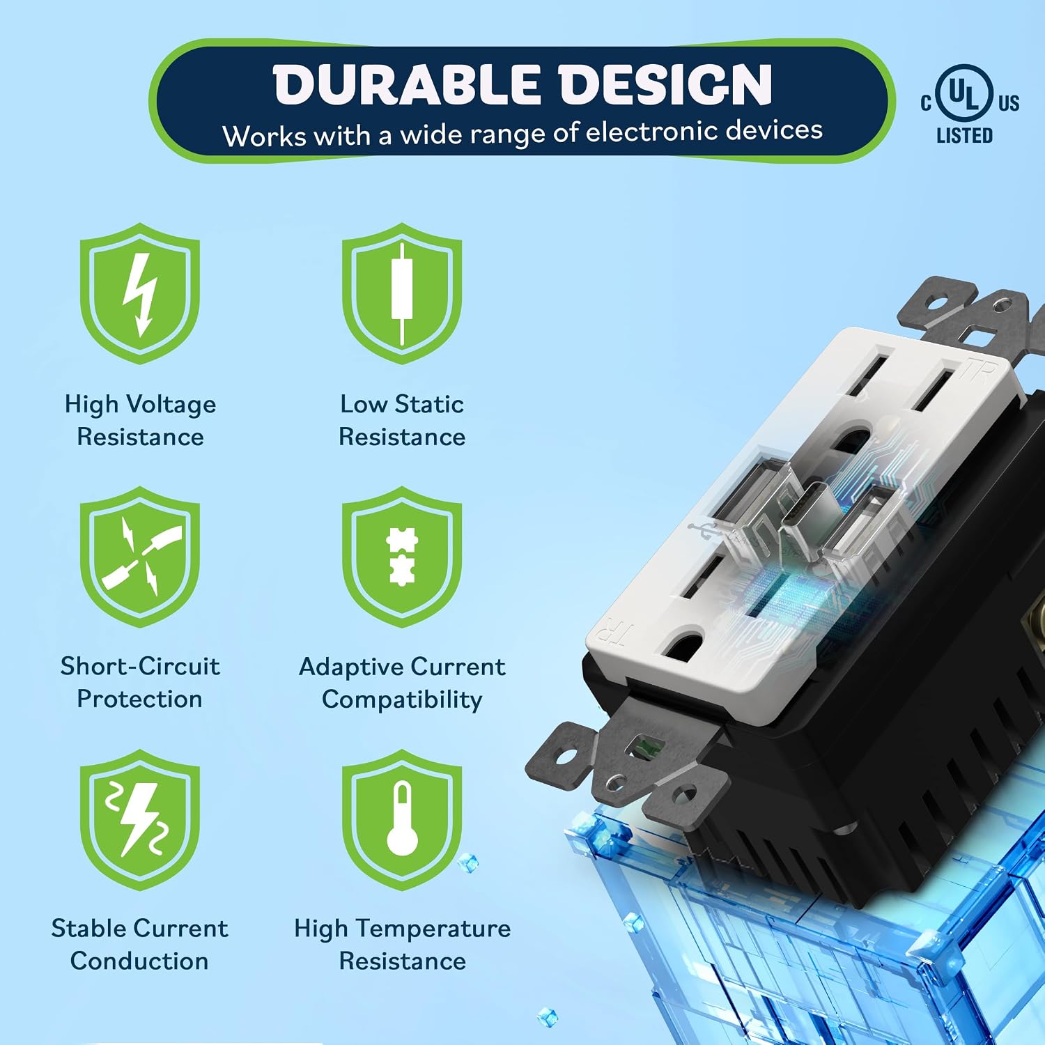 Thumbnail 6 de TOPGREENER TU21536AC3 20-pack USB Outlet 🔌