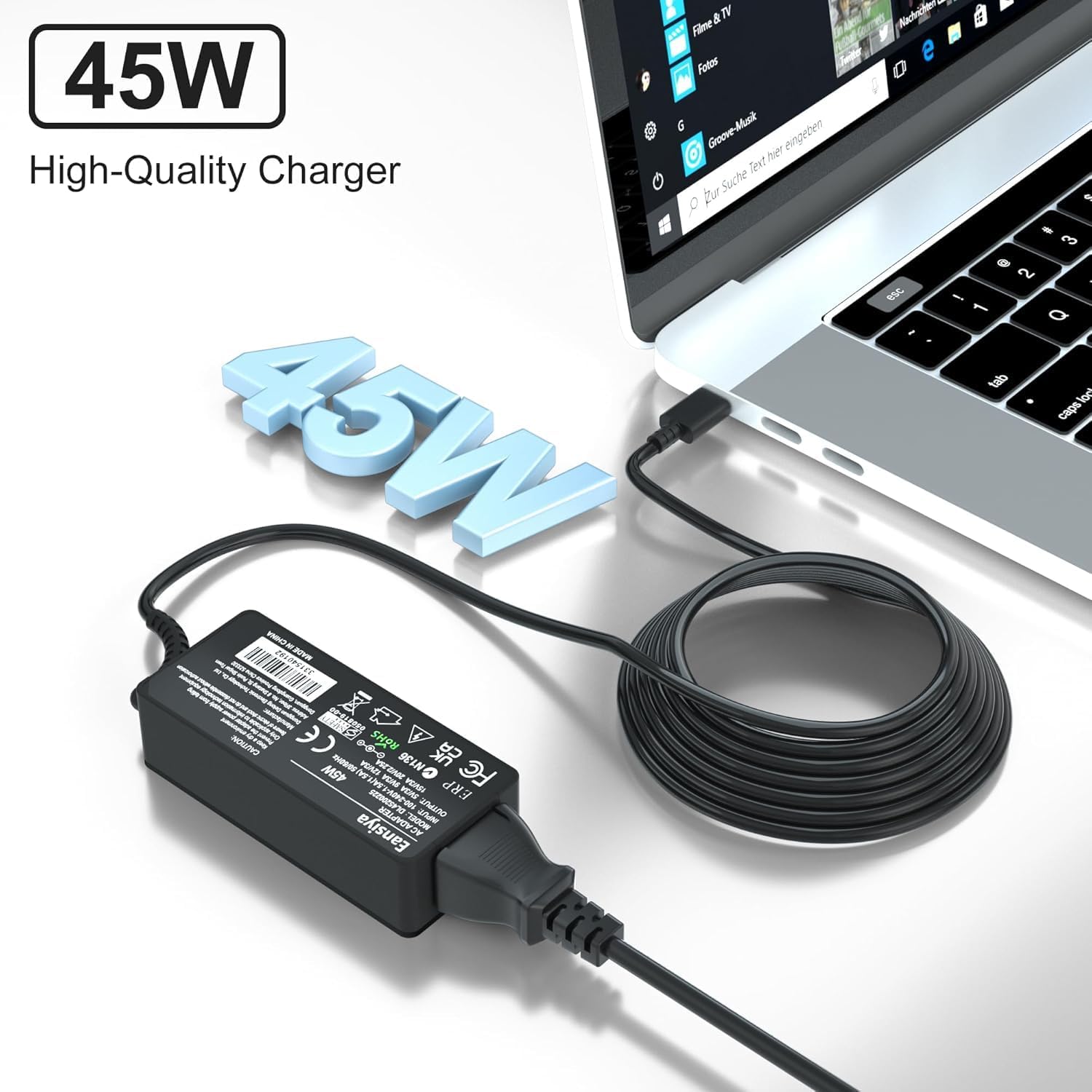 Thumbnail 5 de 45W USB-C Laptop Charger: versatile power for Chromebook to Dell and beyond