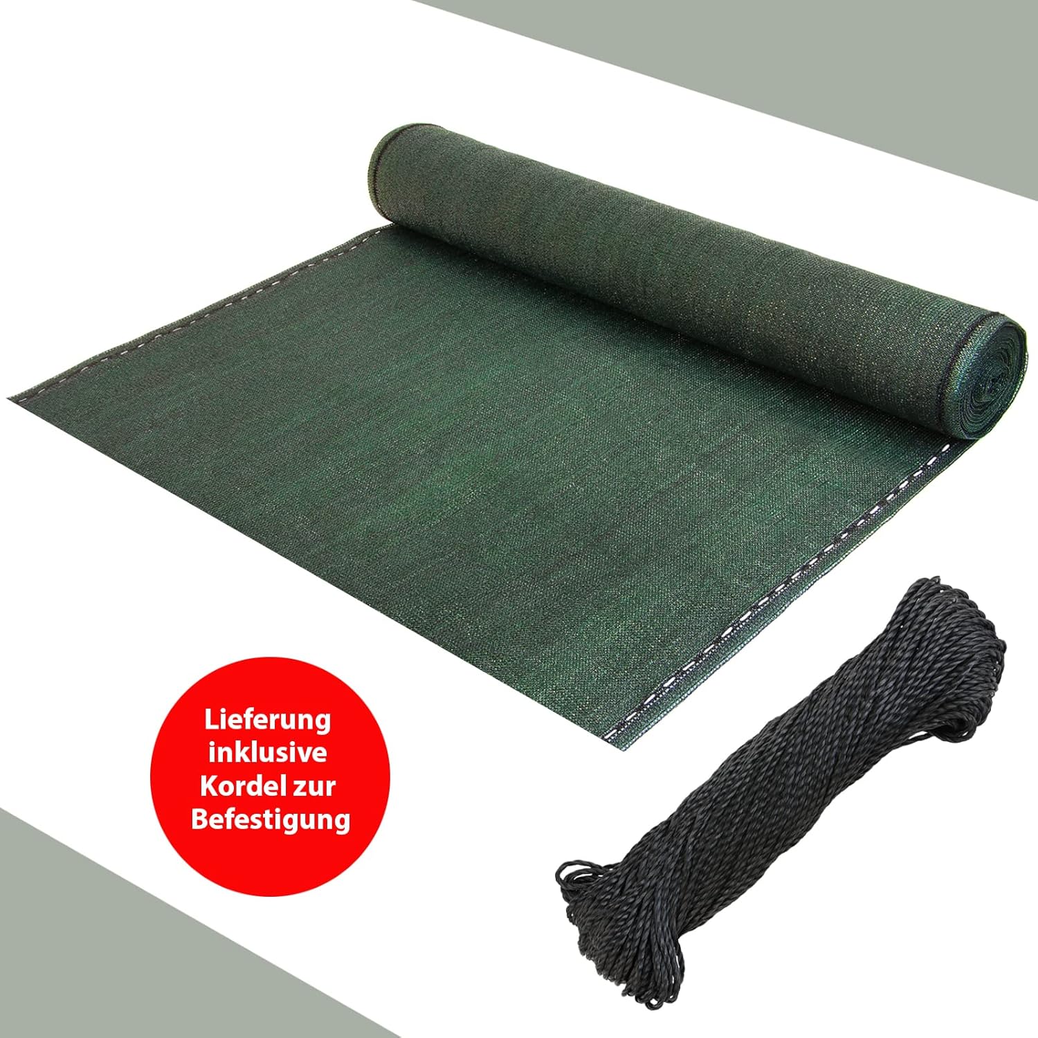 Detalle 2 de BB Sport Sichtschutz Zaunblende 1,8 m x 50 m in Green (150 g/m²) mit UV- und reißfestem Schattiernetz