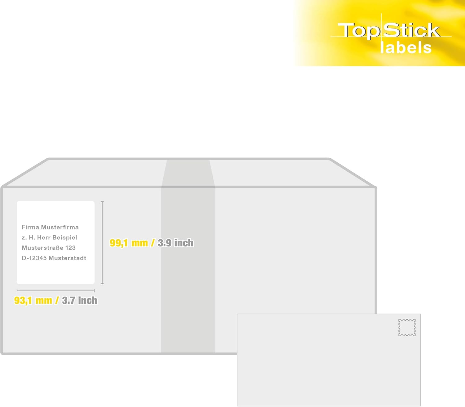 Detalle de TopStick Etichette multiuso autoadesive: 6000 etichette universali su 1000 fogli A4 (99,1 x 93,1 mm), bianco, per laser e inkjet