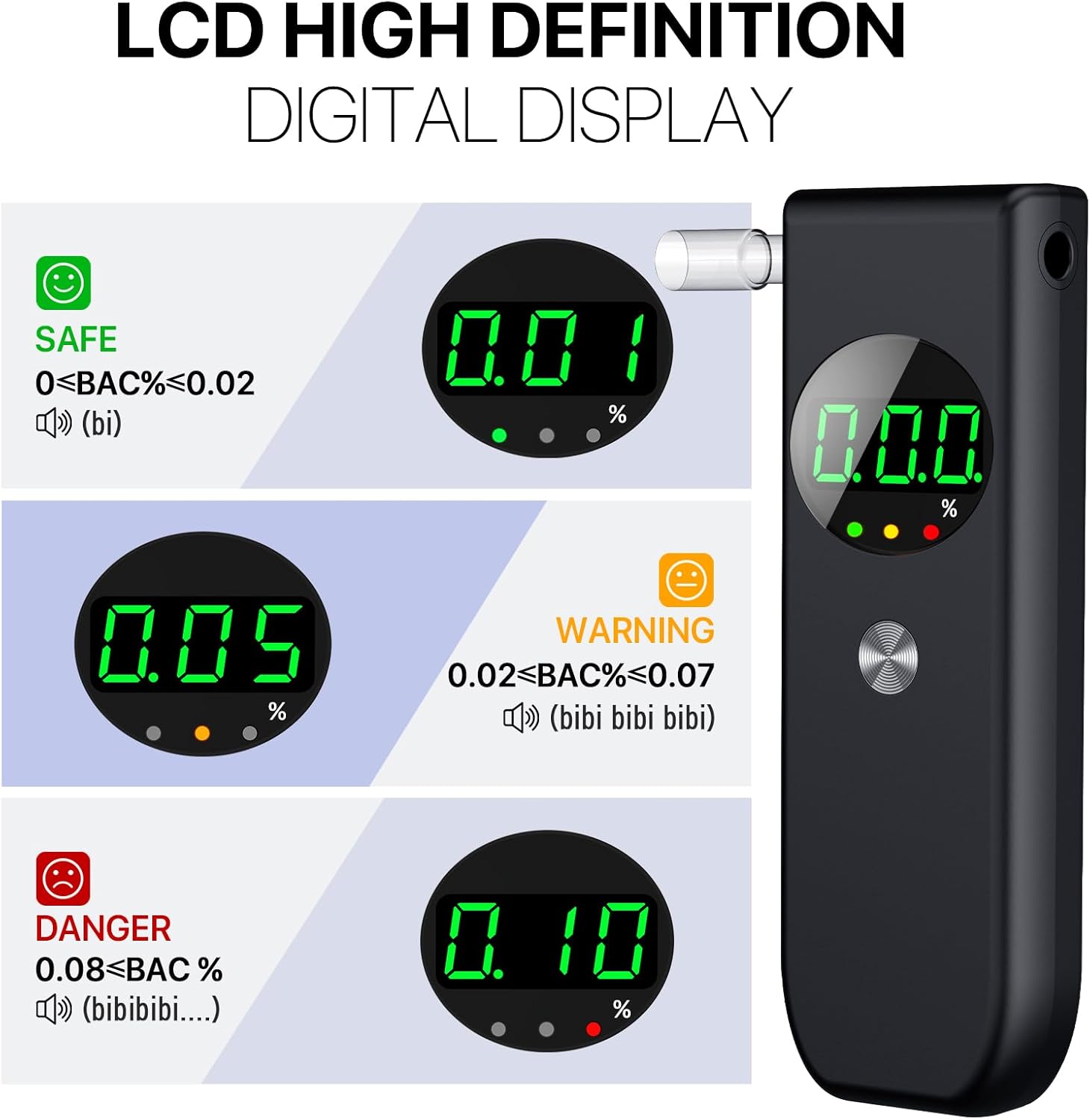 Thumbnail 4 de COCOCKA Breathalysers alcohol tester LCD