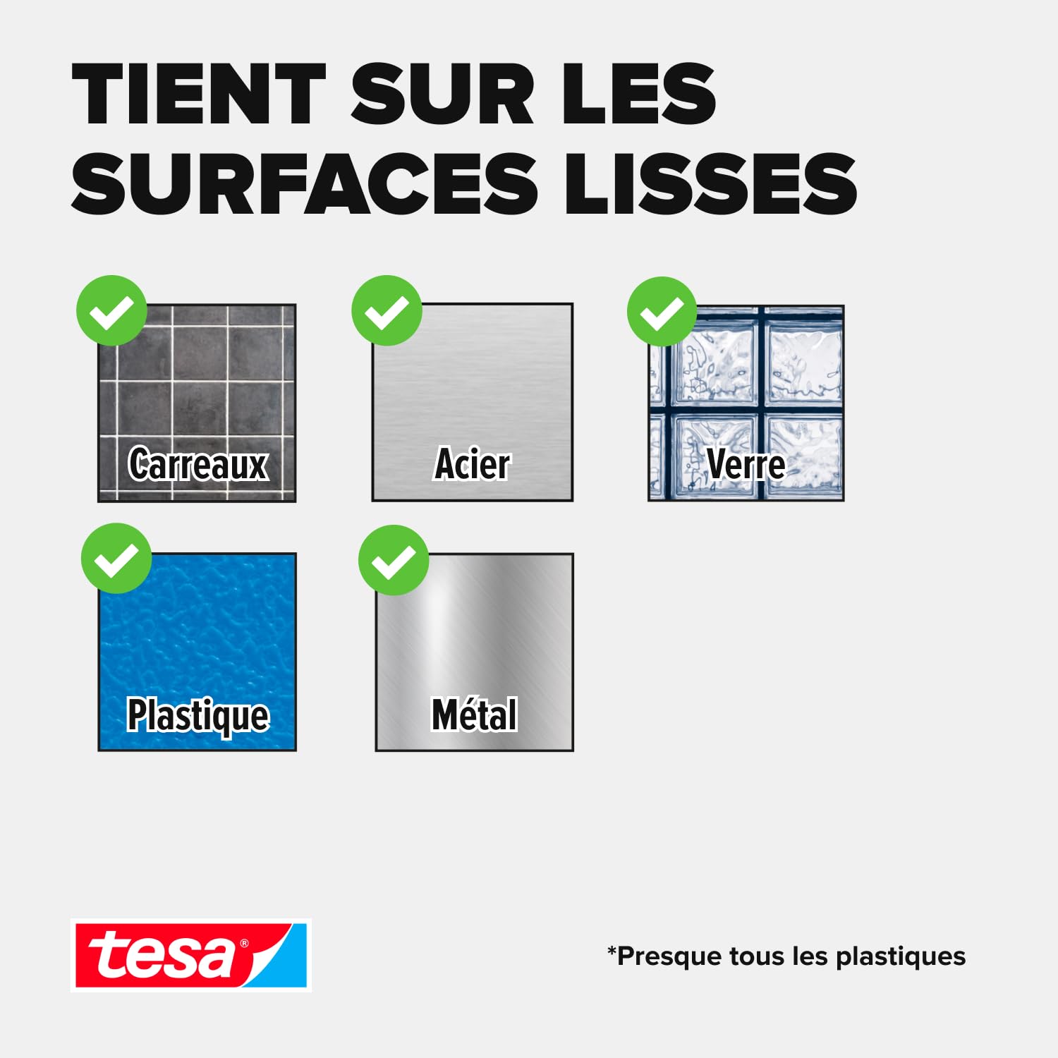 Detalle 1 de tesa Double-Face Montage Miroirs – Ruban adhésif pour fixation sans vis en pièces humides (5 m x 1,9 cm)