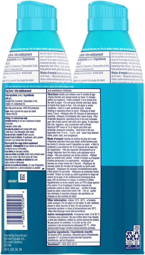 Detalle 2 de Coppertone Kids SPF 50 Sunscreen Spray Duo Pack, Hypoallergenic, 2 x 215 mL