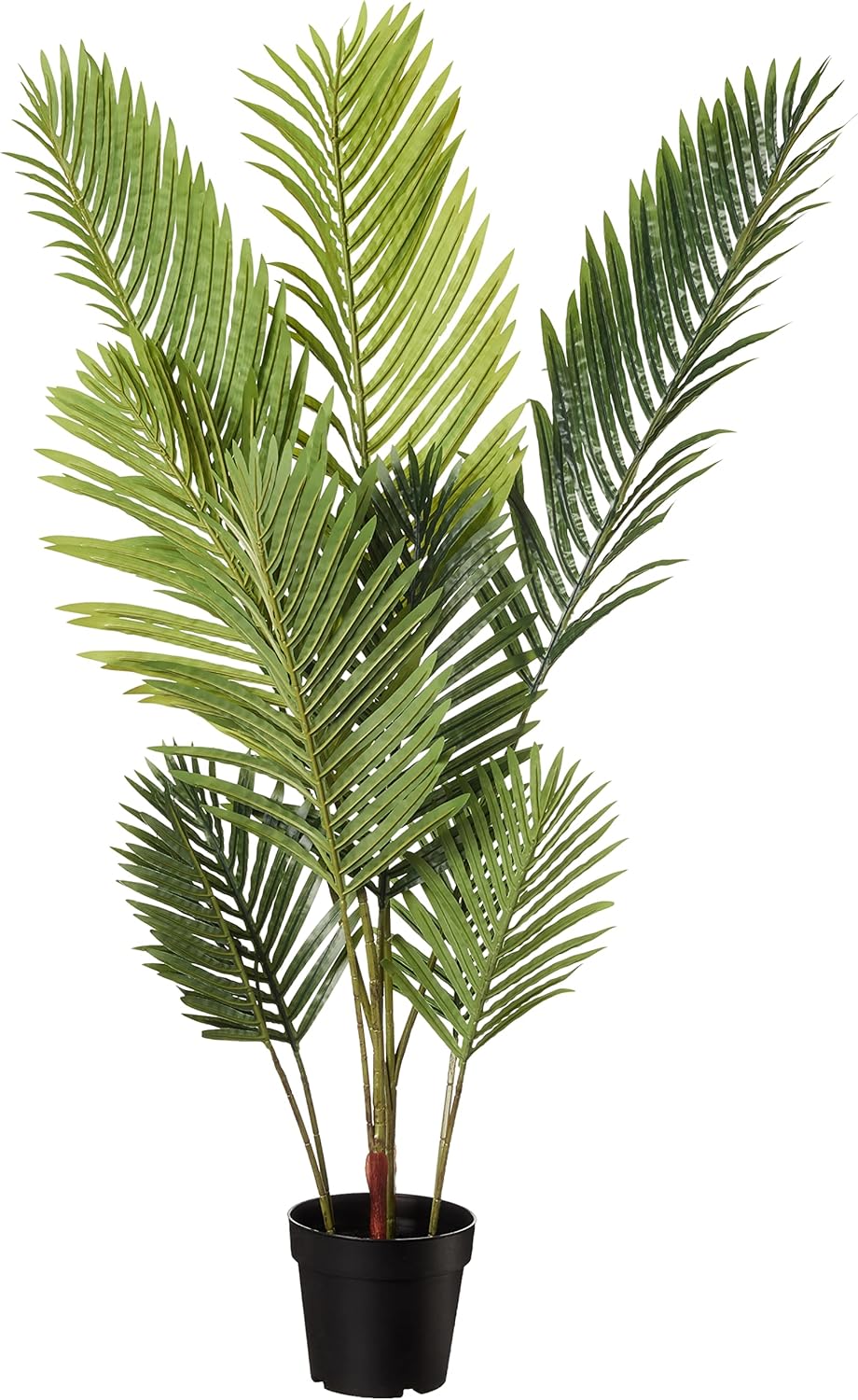 Detalle de Amazon Basics Palmier artificiel avec pot de fleurs en plastique, 119,8 cm – vert