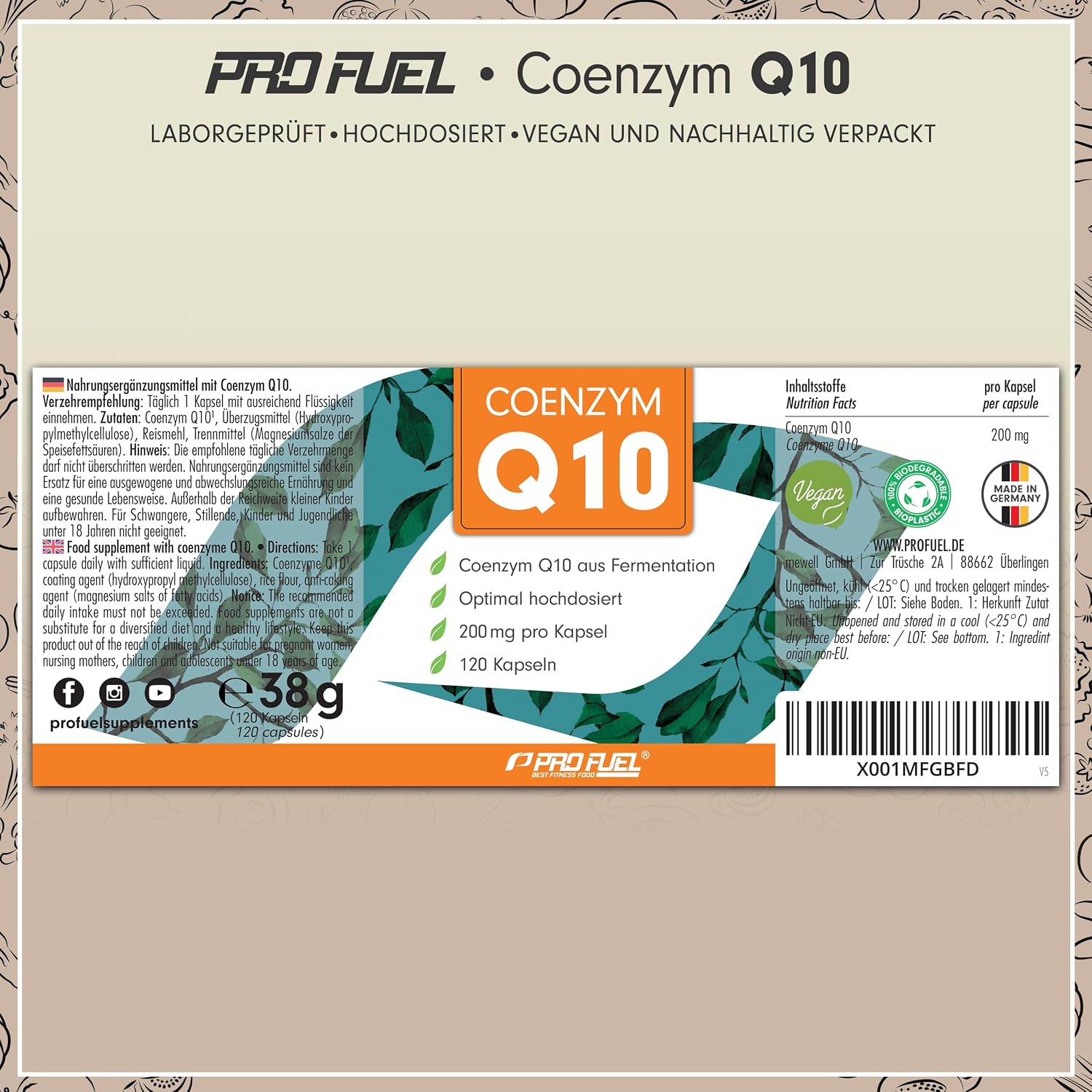 Thumbnail 5 de Q10 Kapseln hochdosiert 120x 200 mg Coenzym Q10