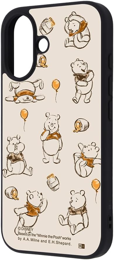 Detalle de イングレム IC-DP46K4TB/PO55 iPhone 16ケース プーさん_sketch ハイブリッド耐衝撃