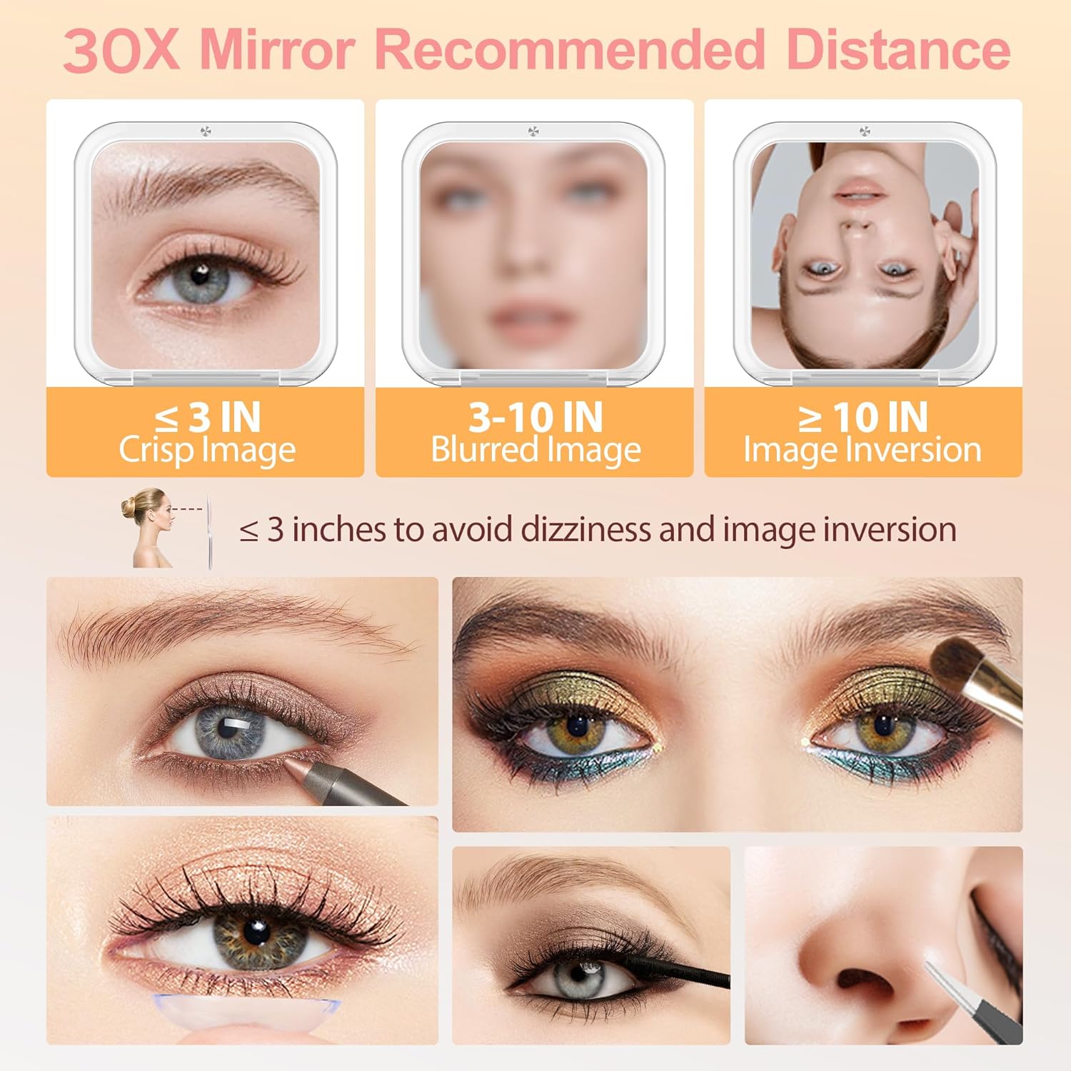 Thumbnail 3 de MIYADIVA Compact Mirror with 30X Magnification and Precision Tweezers