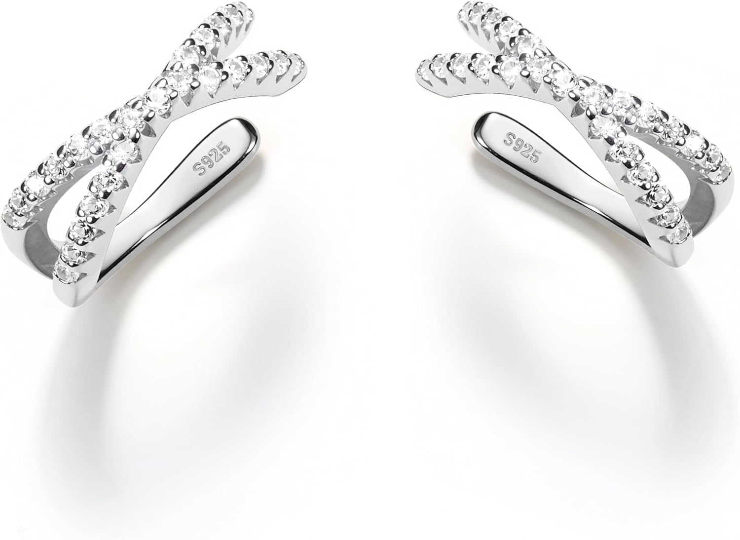 Detalle de FUNRUN JEWELRY Pendientes clip plata 1,2 mm