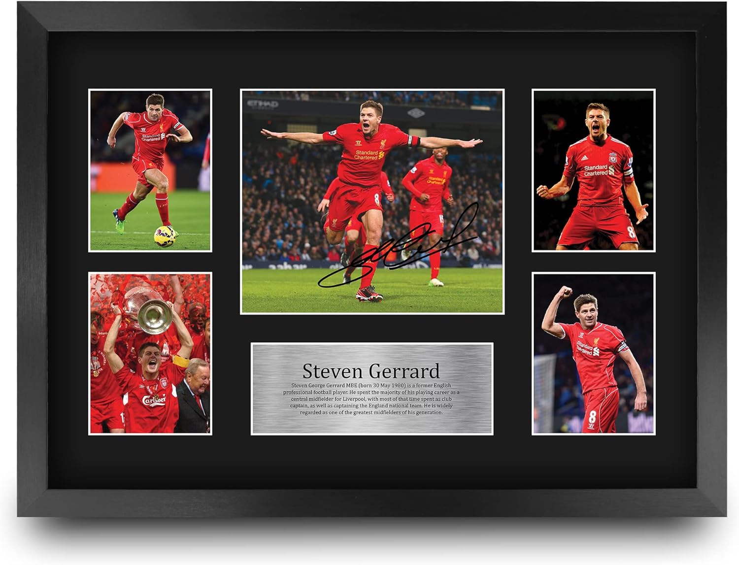 Thumbnail 3 de HWC Trading Steven Gerrard Liverpool A4 printed signed autograph picture (framed, portrait)
