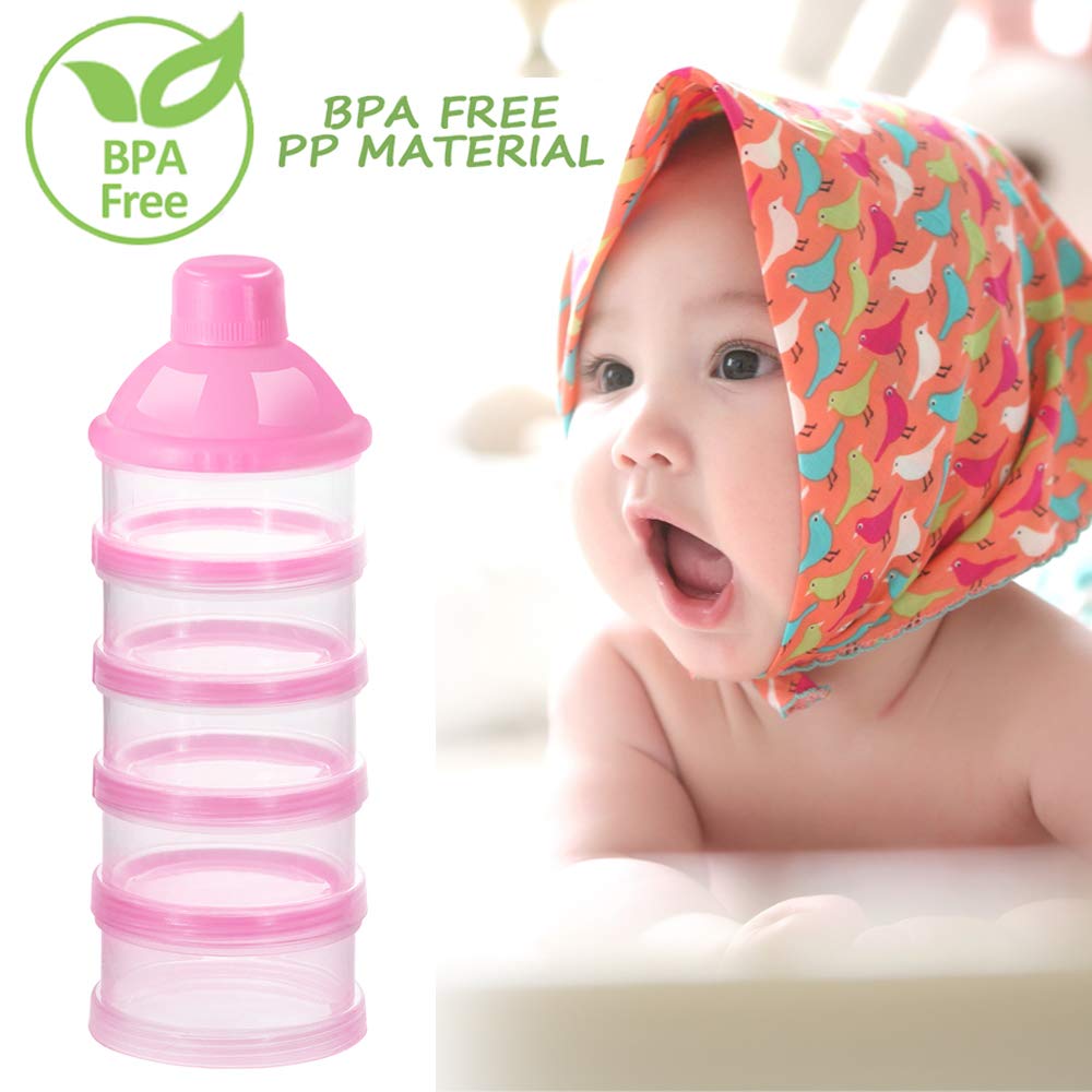 Detalle de Accmor 5-Compartment Formula Dispenser, Stackable BPA-Free PP Container