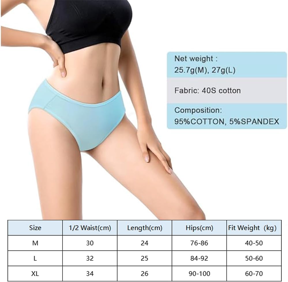 Detalle de flintronic 6PCS Bragas Mujer Algodón 95% algodón
