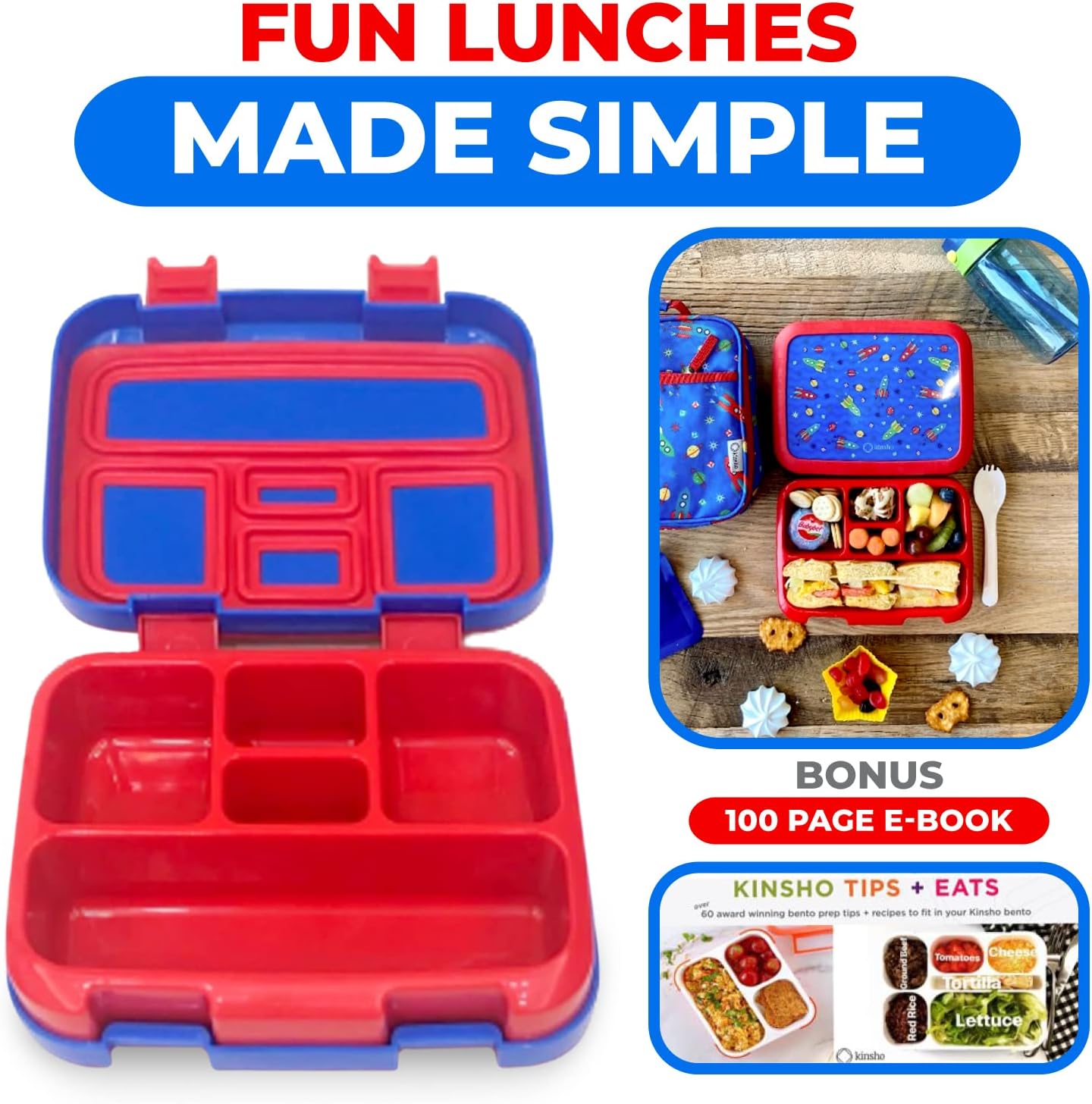 Thumbnail 5 de Kinsho Bento Box, 5-Section, Blue 🥣