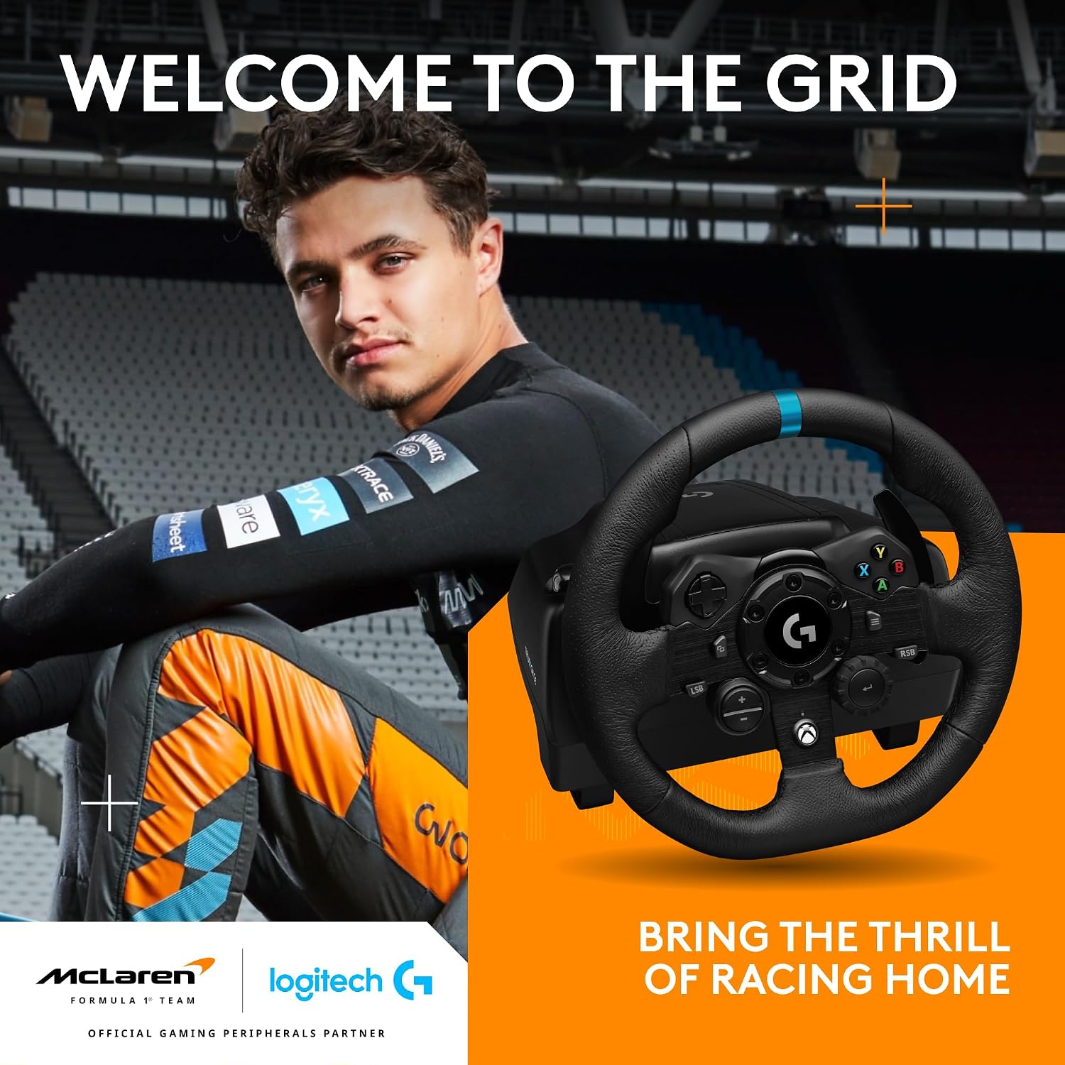 Detalle de Logitech G G923 Racing Wheel and Pedals for Xbox Series X|S, Xbox One