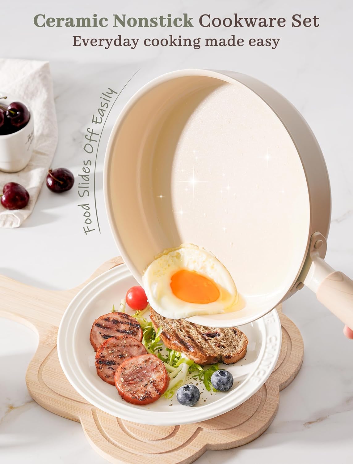 Thumbnail 1 de Astercook 18-Piece Nonstick Ceramic Pots and Pans Set (Dishwasher Safe)