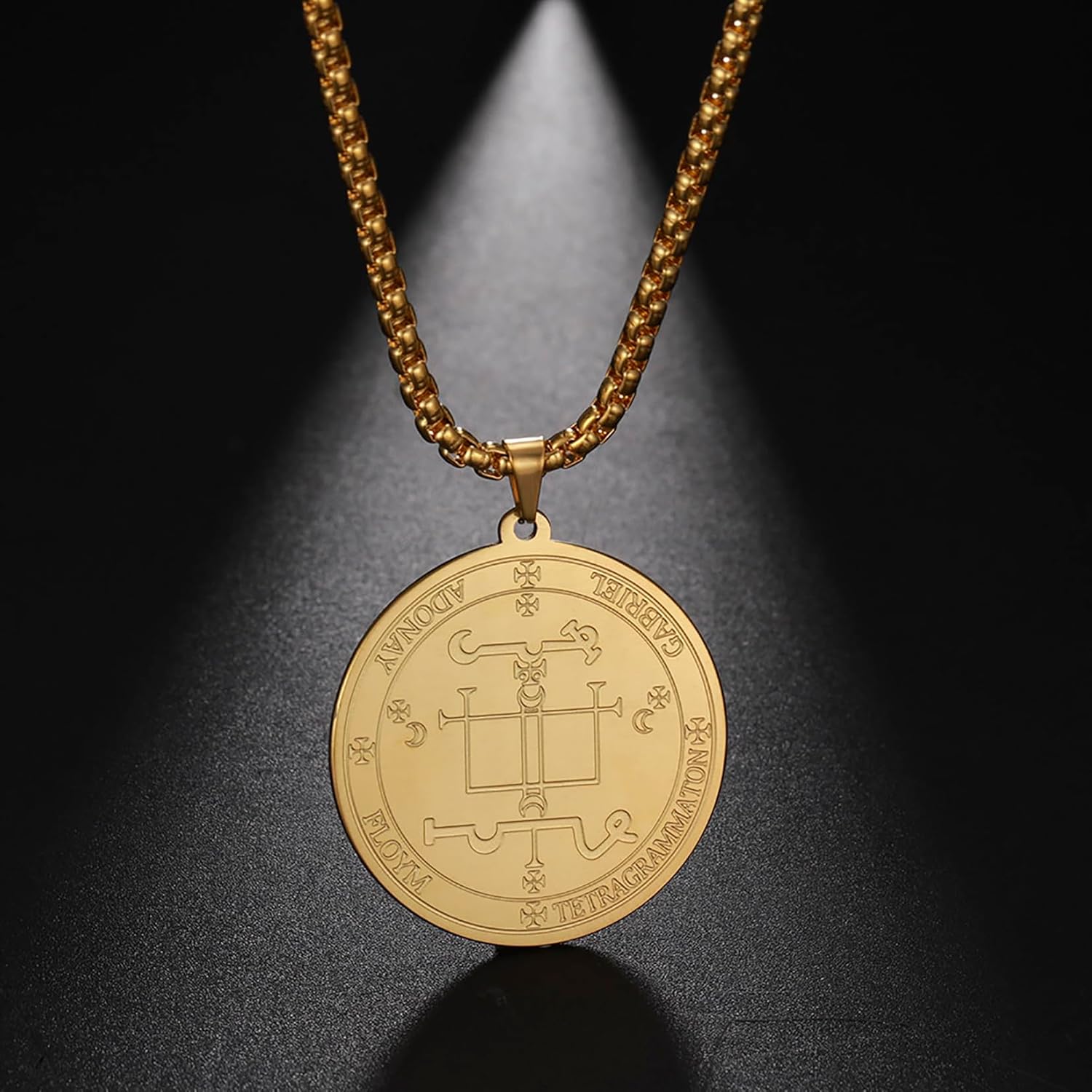 Thumbnail 1 de EUEAVAN Erzengel Gabriel Halskette Schutz Amulett – Medaillon Anhänger für spirituelle Harmonie