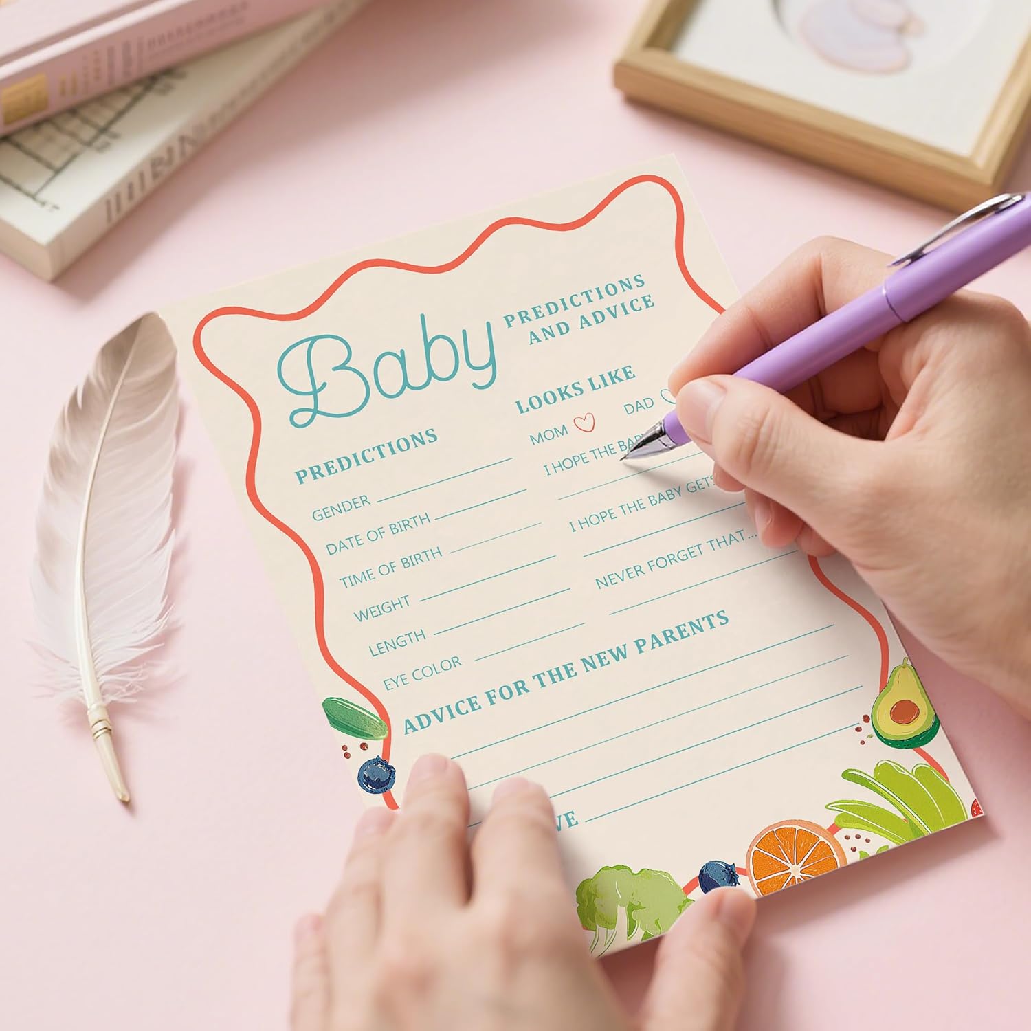 Detalle de 25 x Baby Prediction Cards for Baby Shower – Retro Locally Grown
