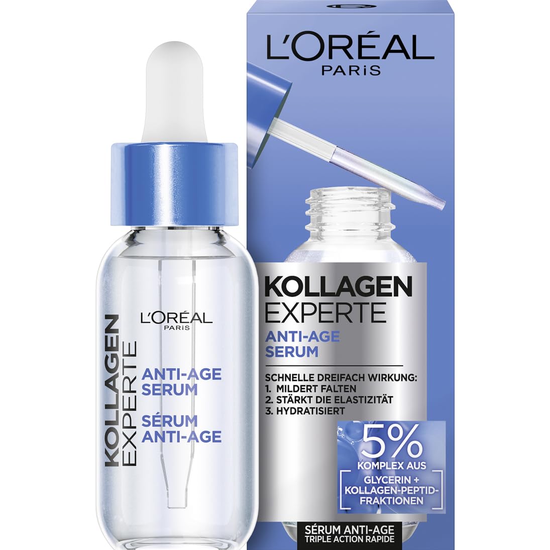 Detalle de L’Oréal Paris Anti-Age Serum Collagen Experte mit Glycerin & Vitamin C (30 ml)