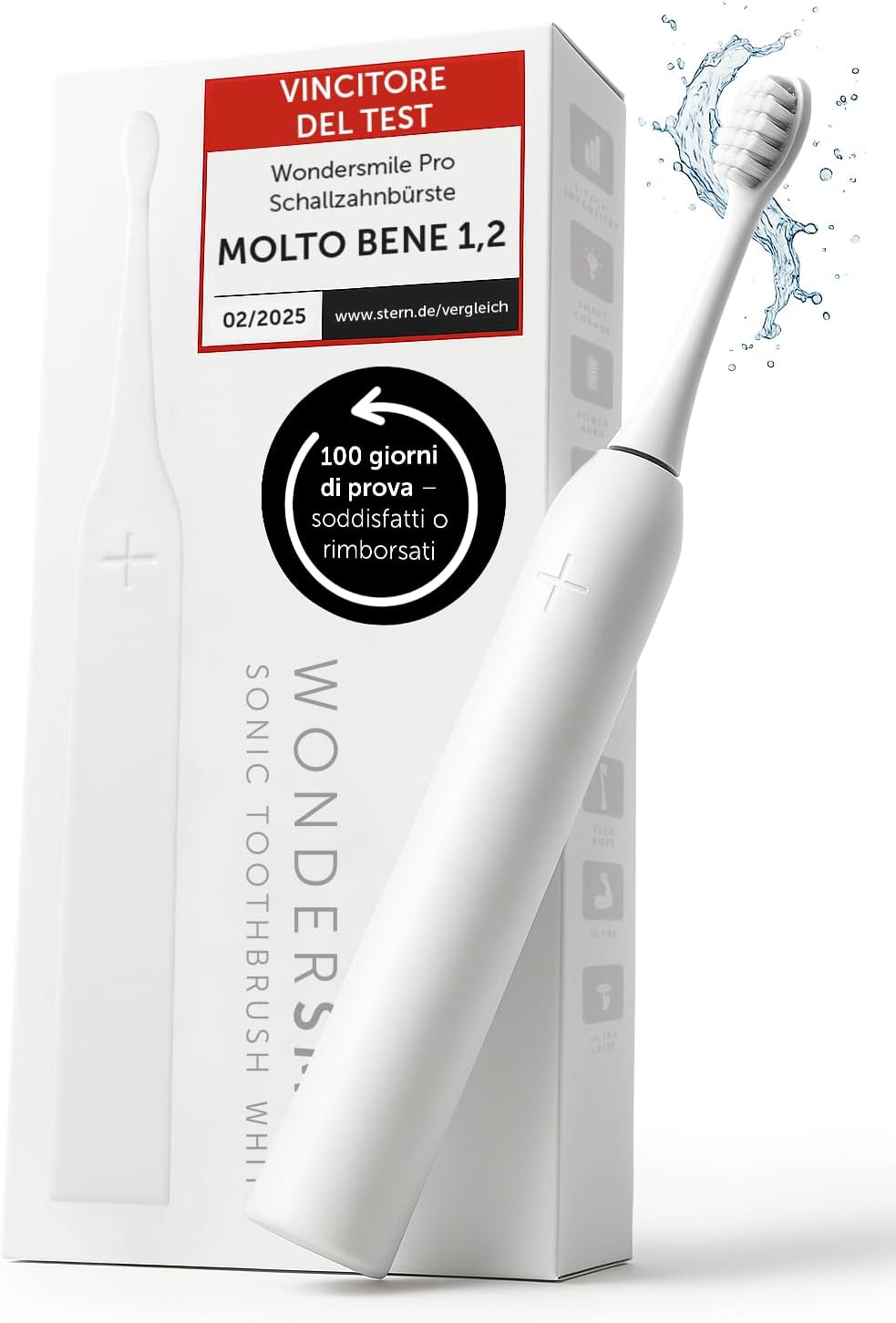 Detalle de WonderSmile Pro: Spazzolino elettrico a ultrasuoni, 4 programmi, IPX8, 60 giorni di autonomia