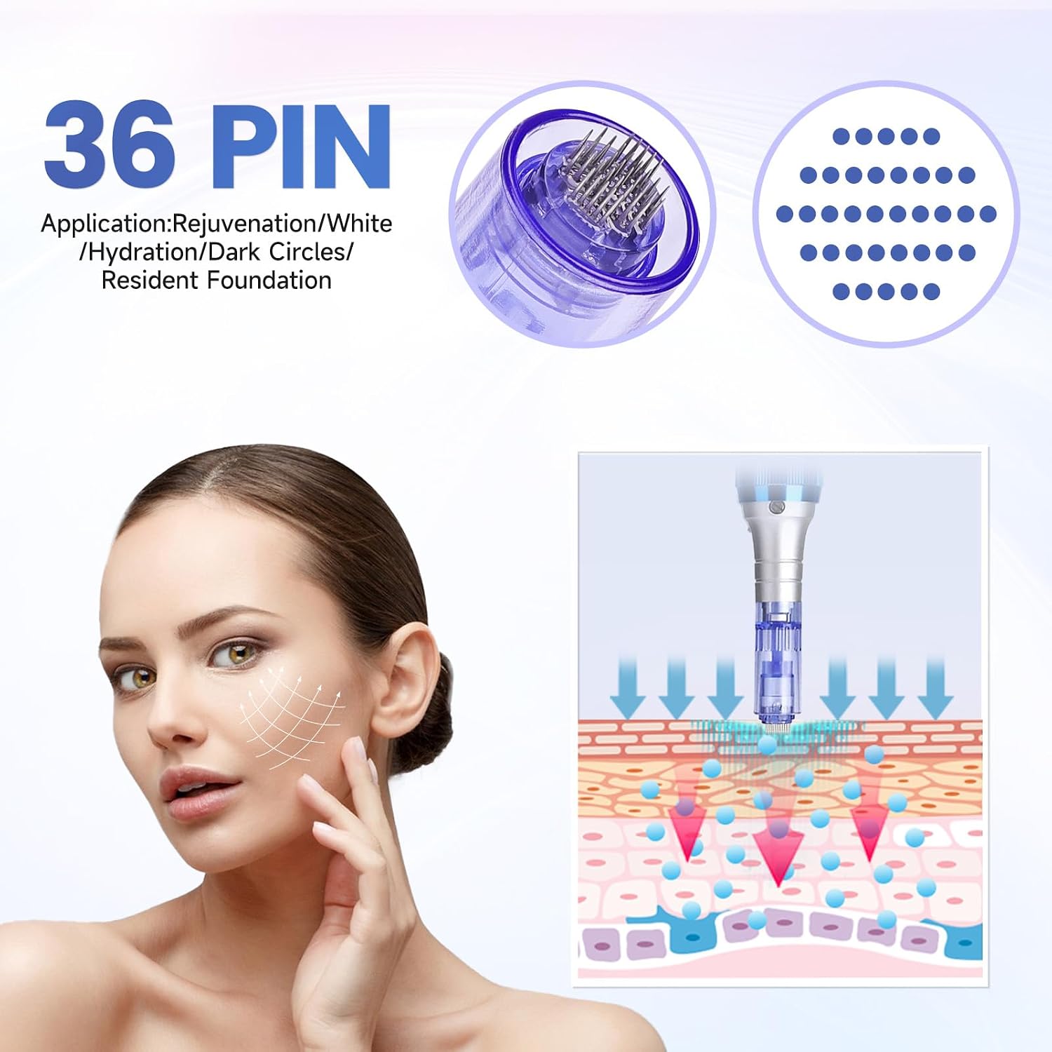 Thumbnail 2 de Yofuly 36 Pin Dermapen Agujas Microagujas