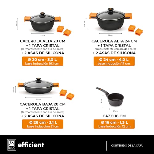 Detalle de BRA Efficient Set de Batería de Cocina 4 Piezas