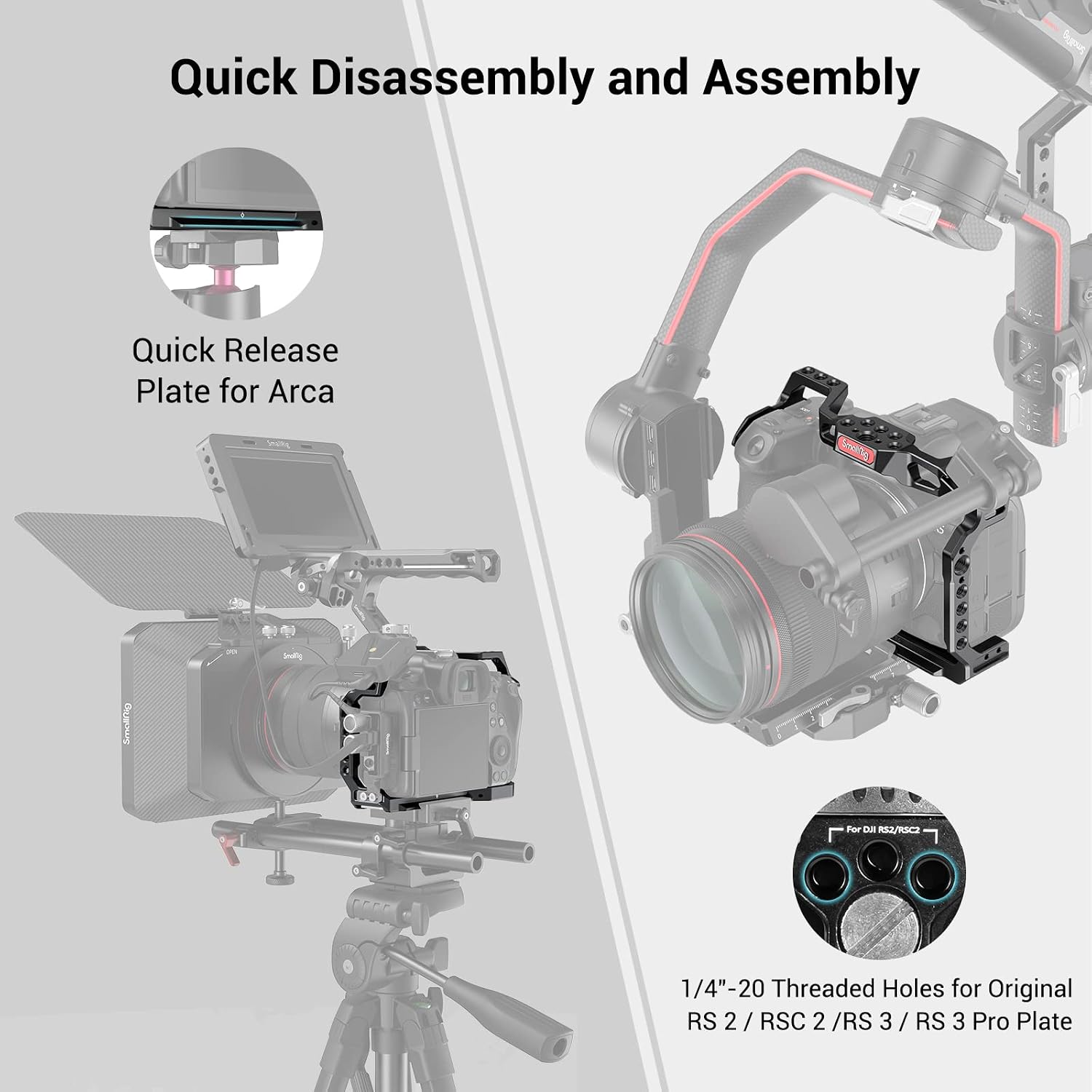 Thumbnail 6 de SMALLRIG Cage 2982B für Canon EOS R5, R5C und R6 (R5/R6/R5C Cage)