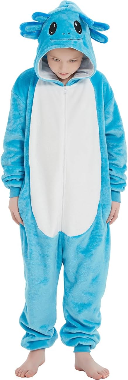 Detalle de ABENCA Kids Animal Onesie Pajamas, Plush Fleece with Hood and Pockets