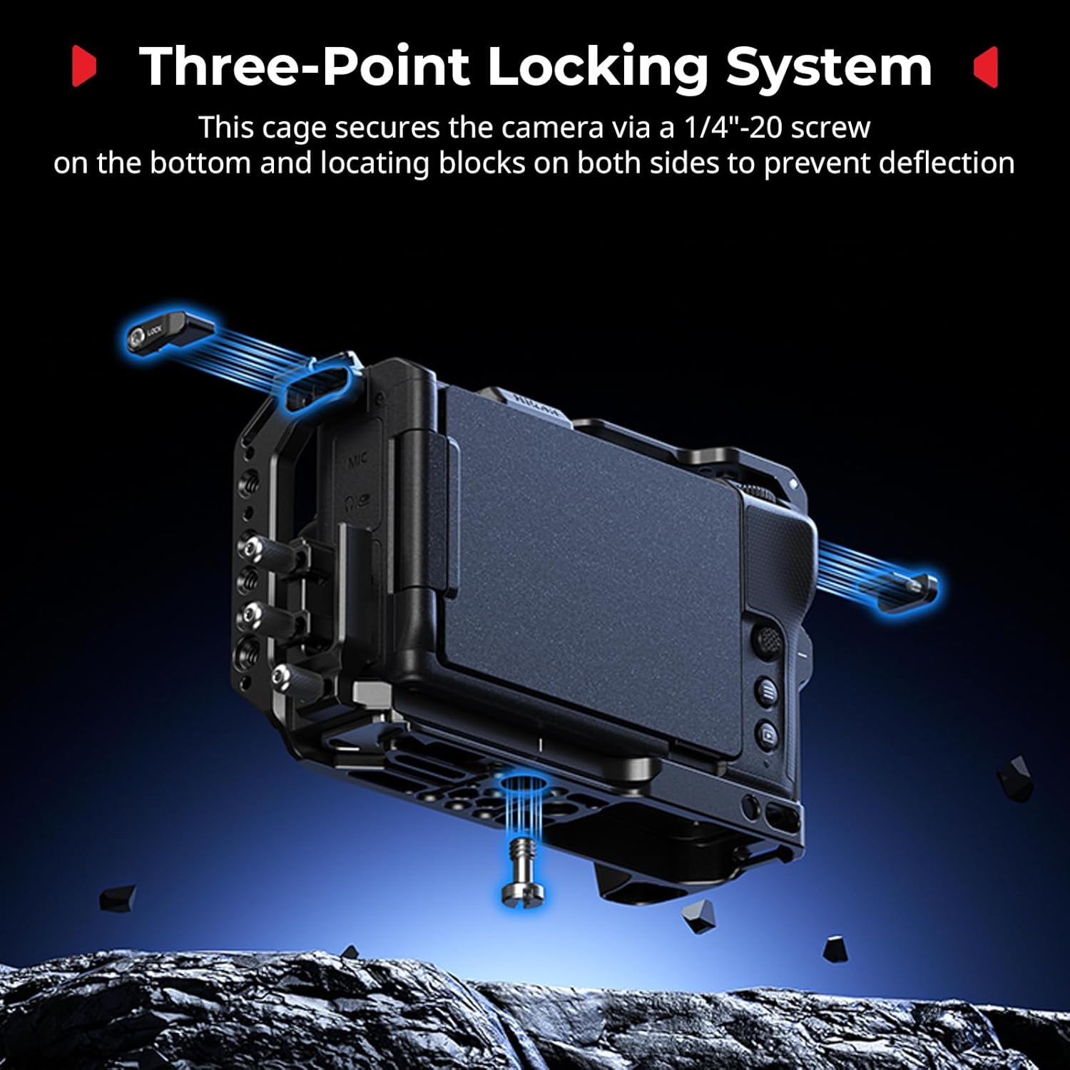 Detalle 2 de SmallRig Gabbia per Nikon ZR con piastra Arca