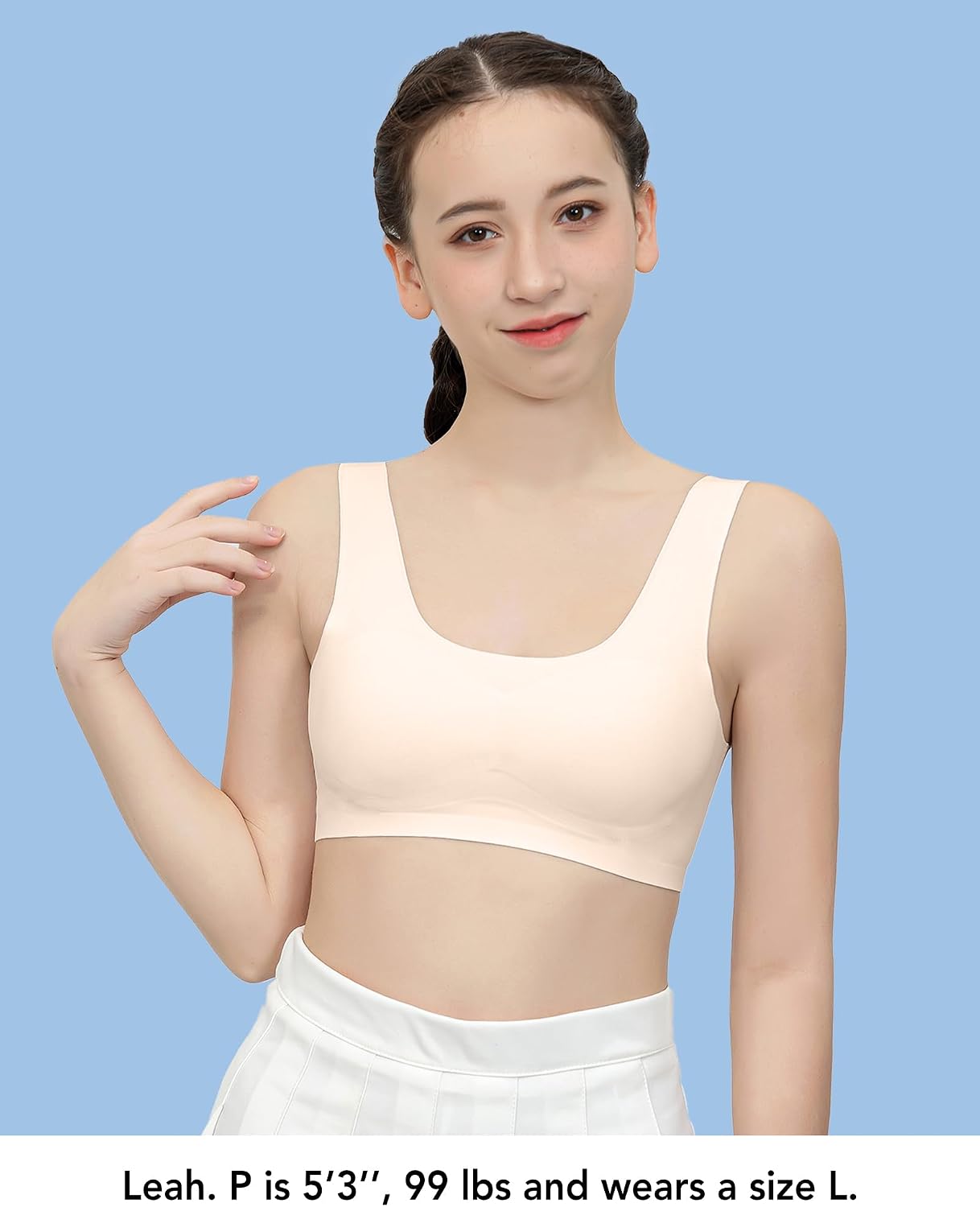 Detalle 2 de SALIA GIRL Seamless Training Bras for Girls 10-16, Removable Padding