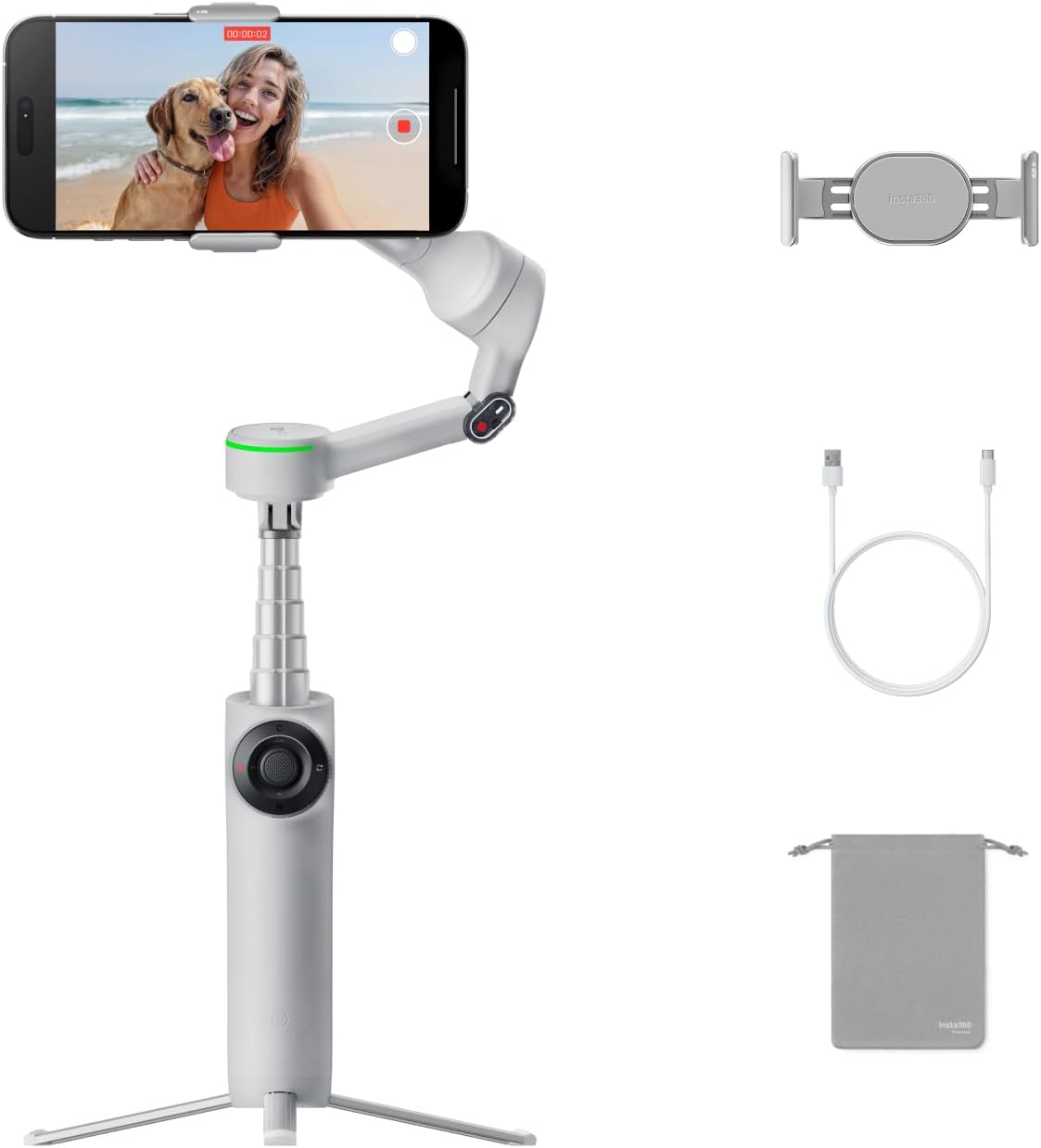 Detalle de Insta360 Flow 2 Pro stabilisateur 360° pour iPhone