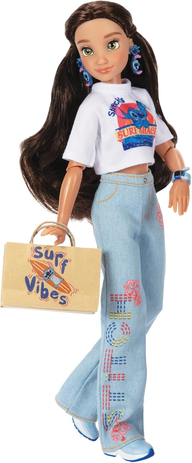 Detalle de Disney ILY 4EVER Stitch-Inspired Fashion Doll with 11.5" Height, 13-Point Articulation, Multi-Outfit Closet, and Glitter Mickey Ring (Amazon Exclusive)