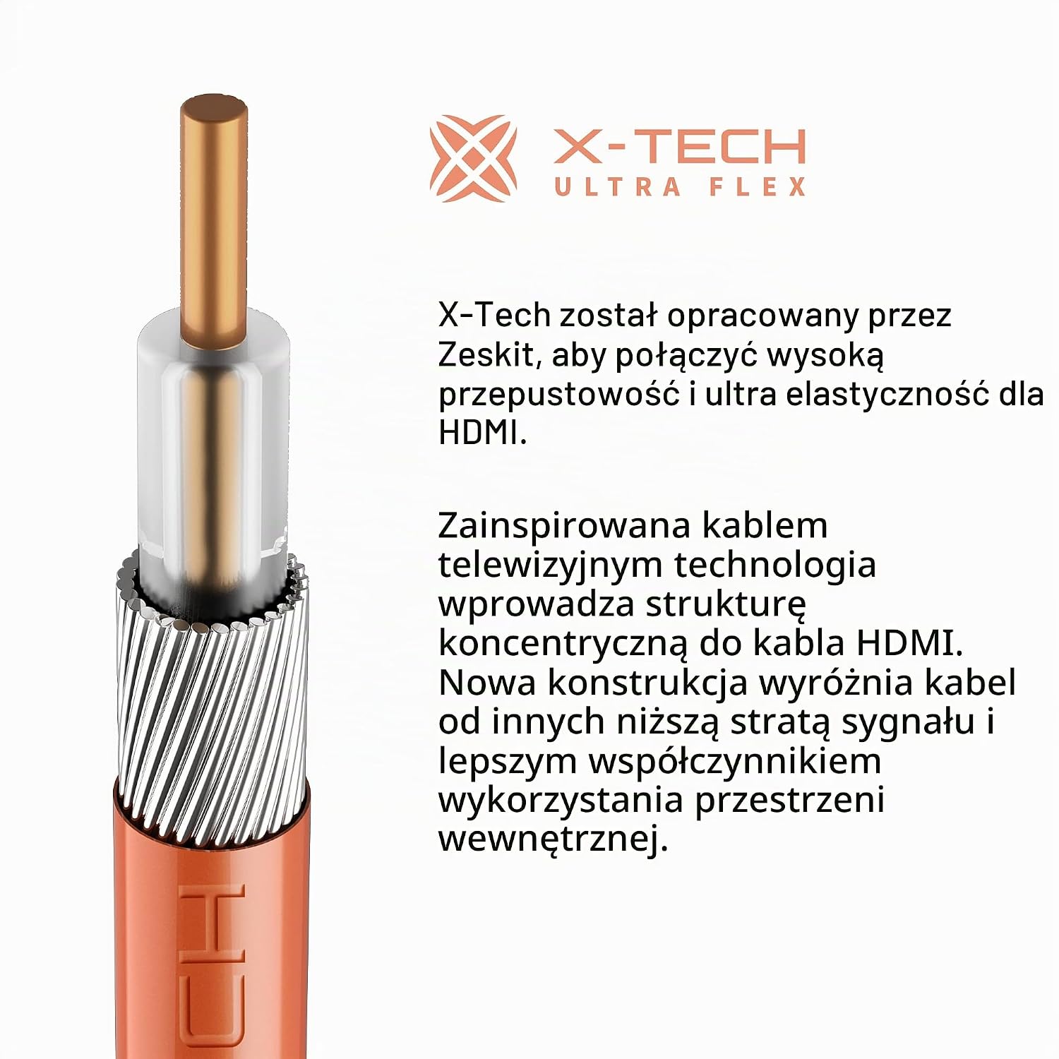 Detalle de Zeskit X-Tech kabel HDMI Ultra High Speed 48 Gb/s, 1,5 m, 8K60 i 4K120